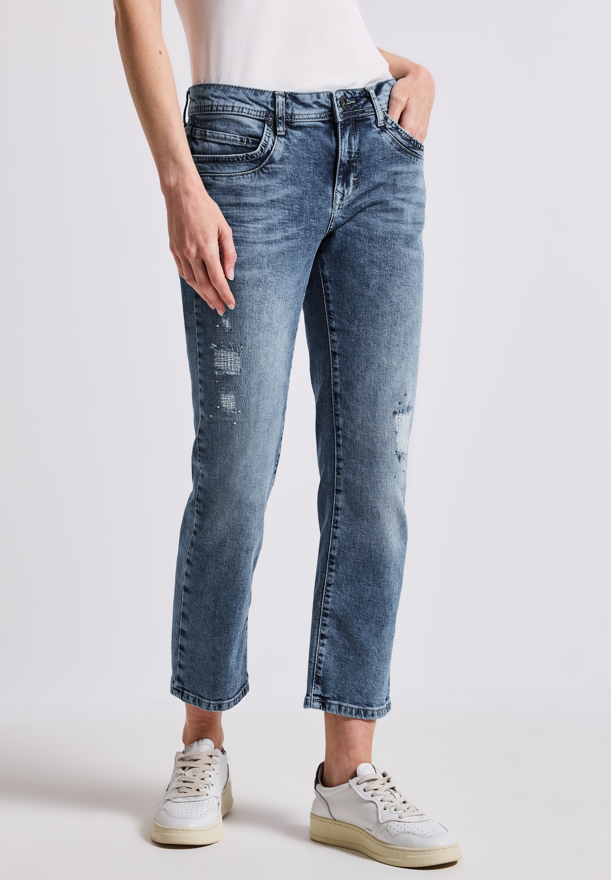 STREET ONE Slim-fit-Jeans, Middle Waist