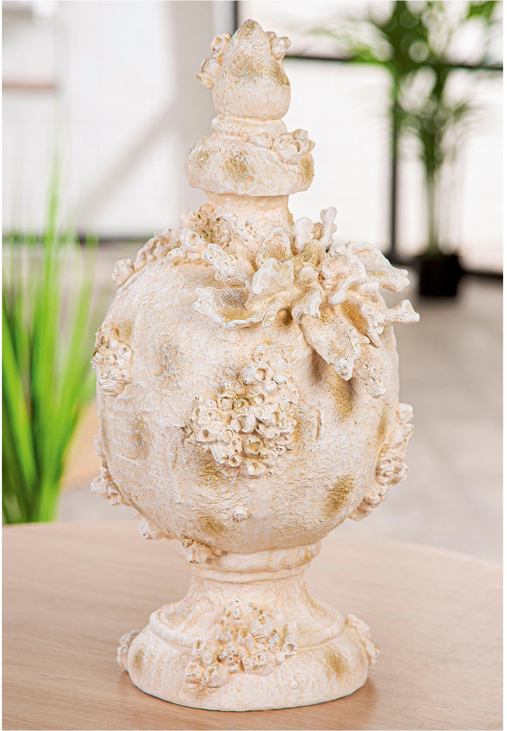 GILDE Dekoobjekt »Dekoobjekt Amphora Seychelles weiß H. 49,5 cm«