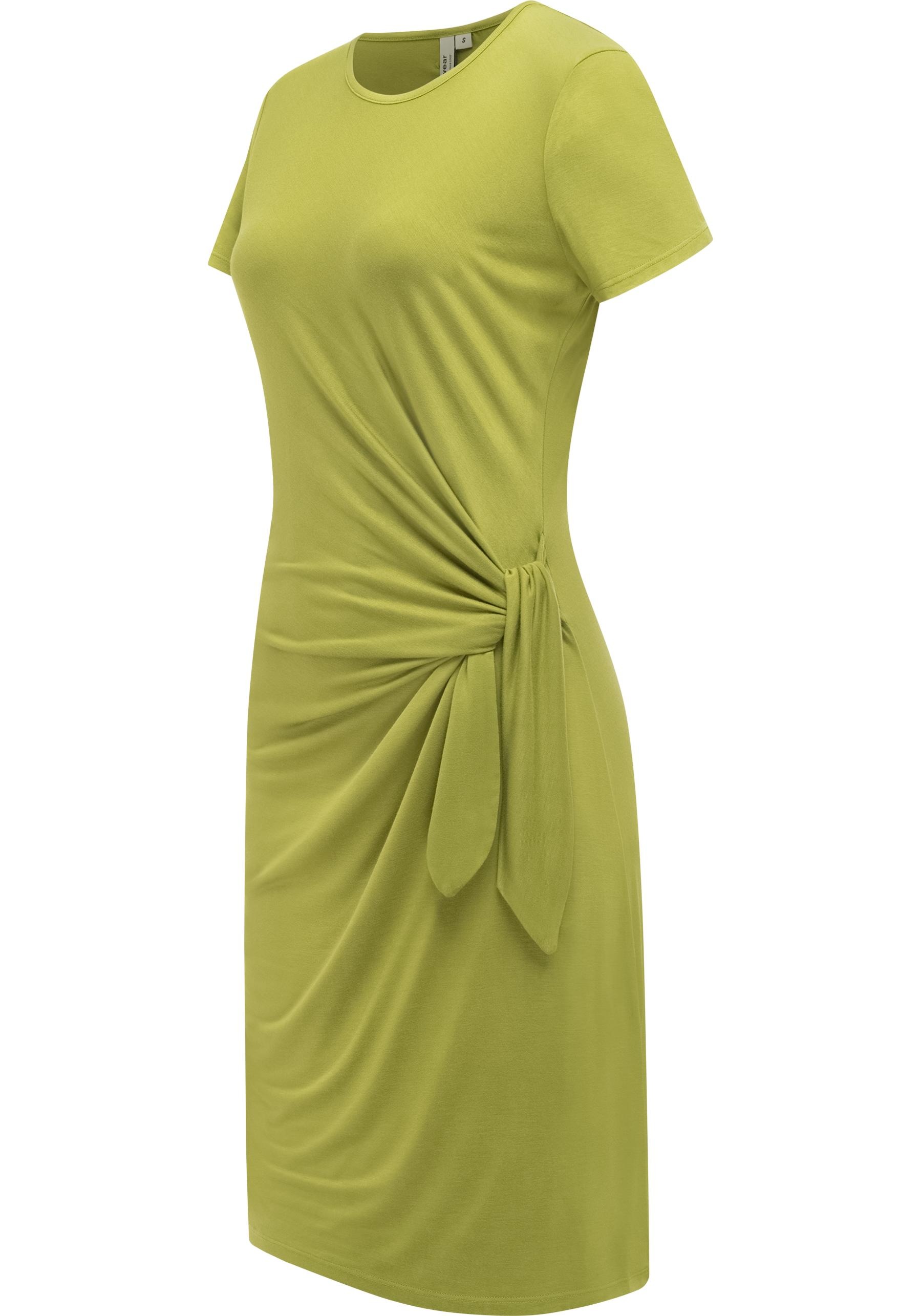 Ragwear Shirtkleid "Knotta" Ohne Tasche Kurzarm Sommerkleid mit seitlichem günstig online kaufen