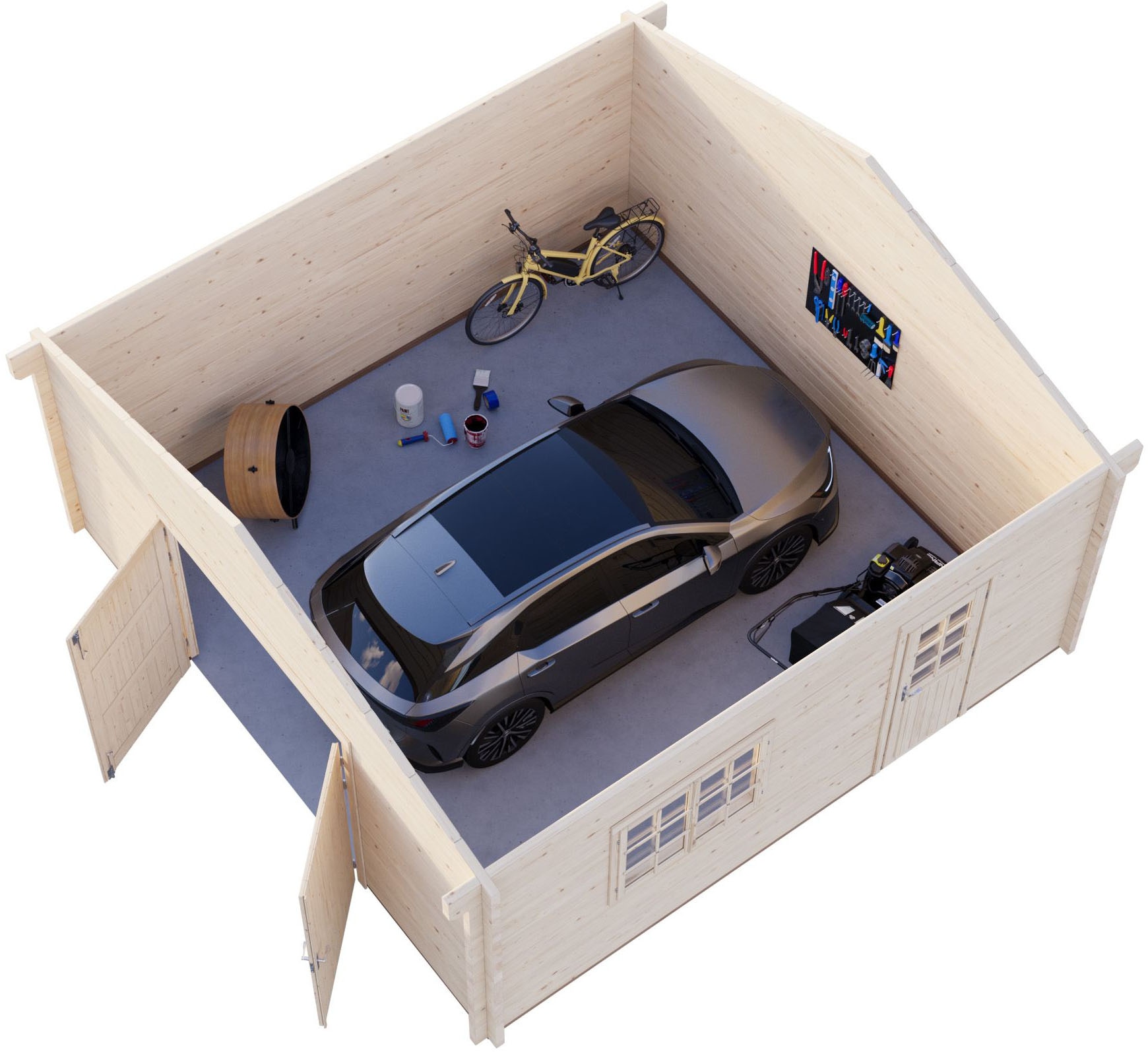 Palmako Garage »Roger, mit Holztor« BxTxH: 622x596x312 cm