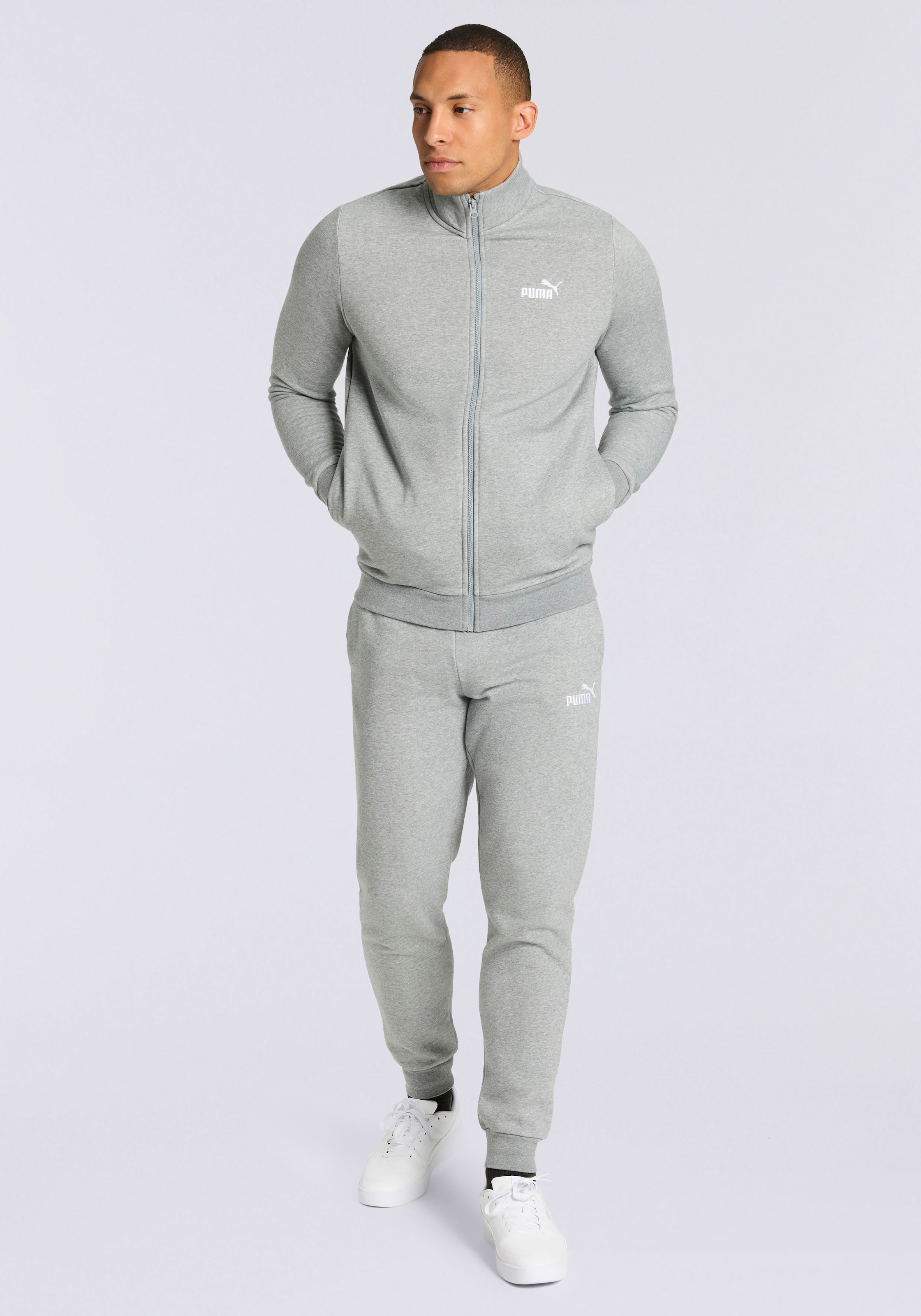 PUMA Trainingsanzug "ESS SWEAT SUIT FL" 2 Stk. sportlicher Stil, Regular Fi günstig online kaufen
