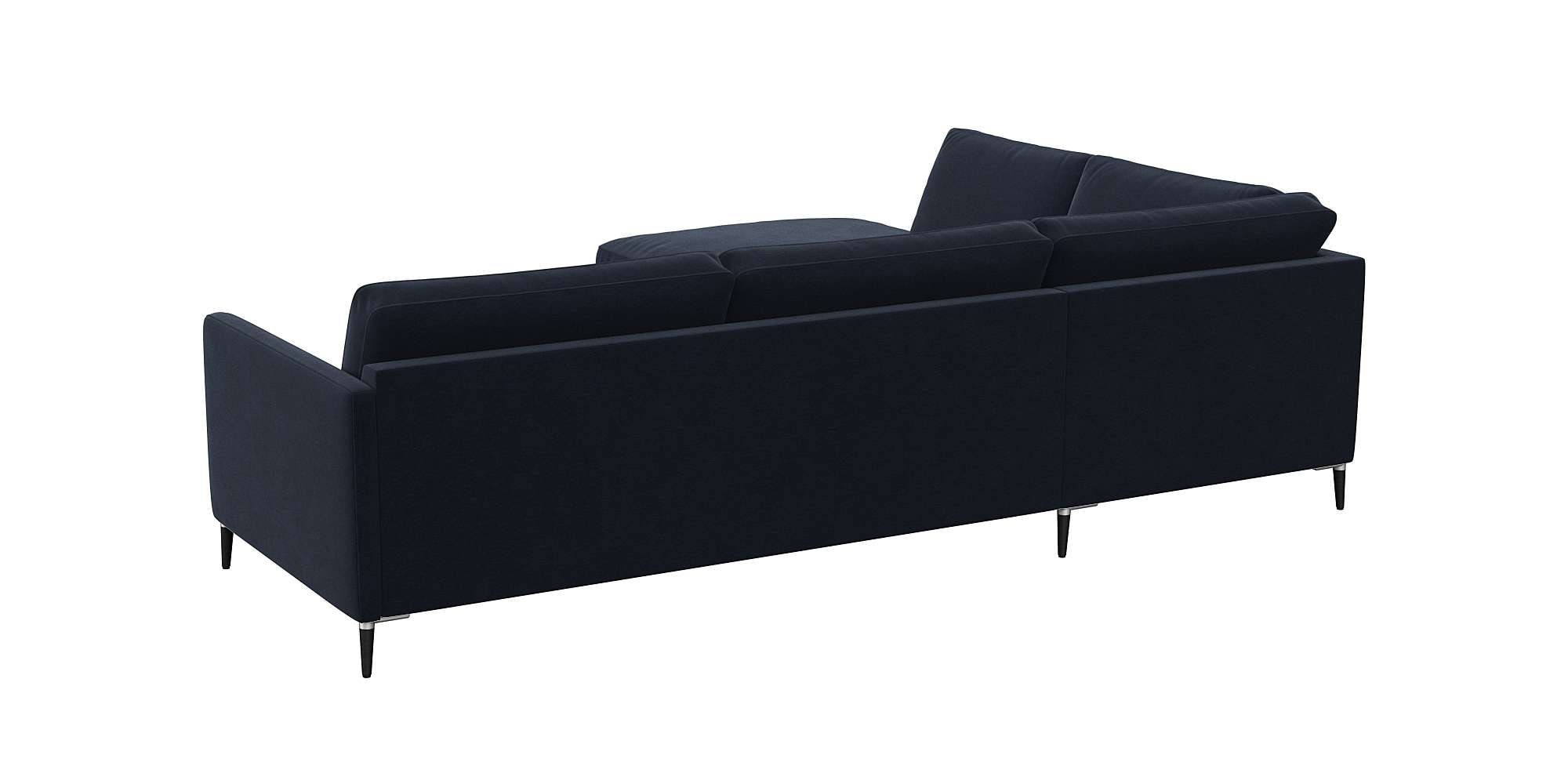 FLEXLUX Ecksofa »Fiore, L-Form«, schmale Armlehnen, Kaltschaum, Füße Alu+schwarz