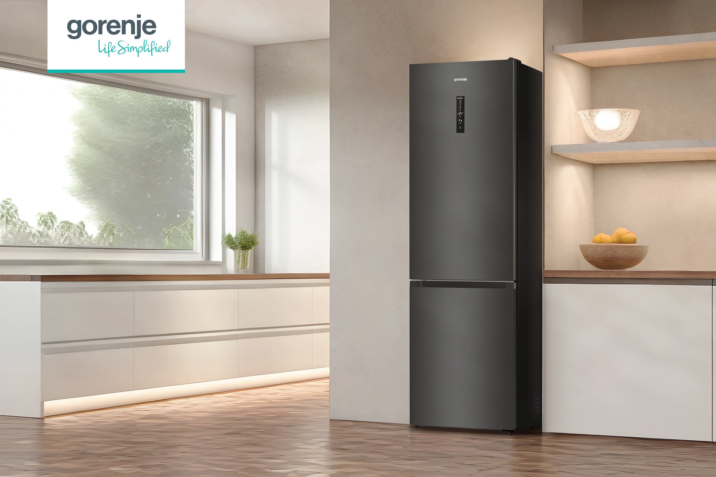 GORENJE Kühl-/Gefrierkombination »NRK620B61BX4OT«, kein Abtauen Dank NoFrostPlus, CrispZone mit Feuchteregulierung