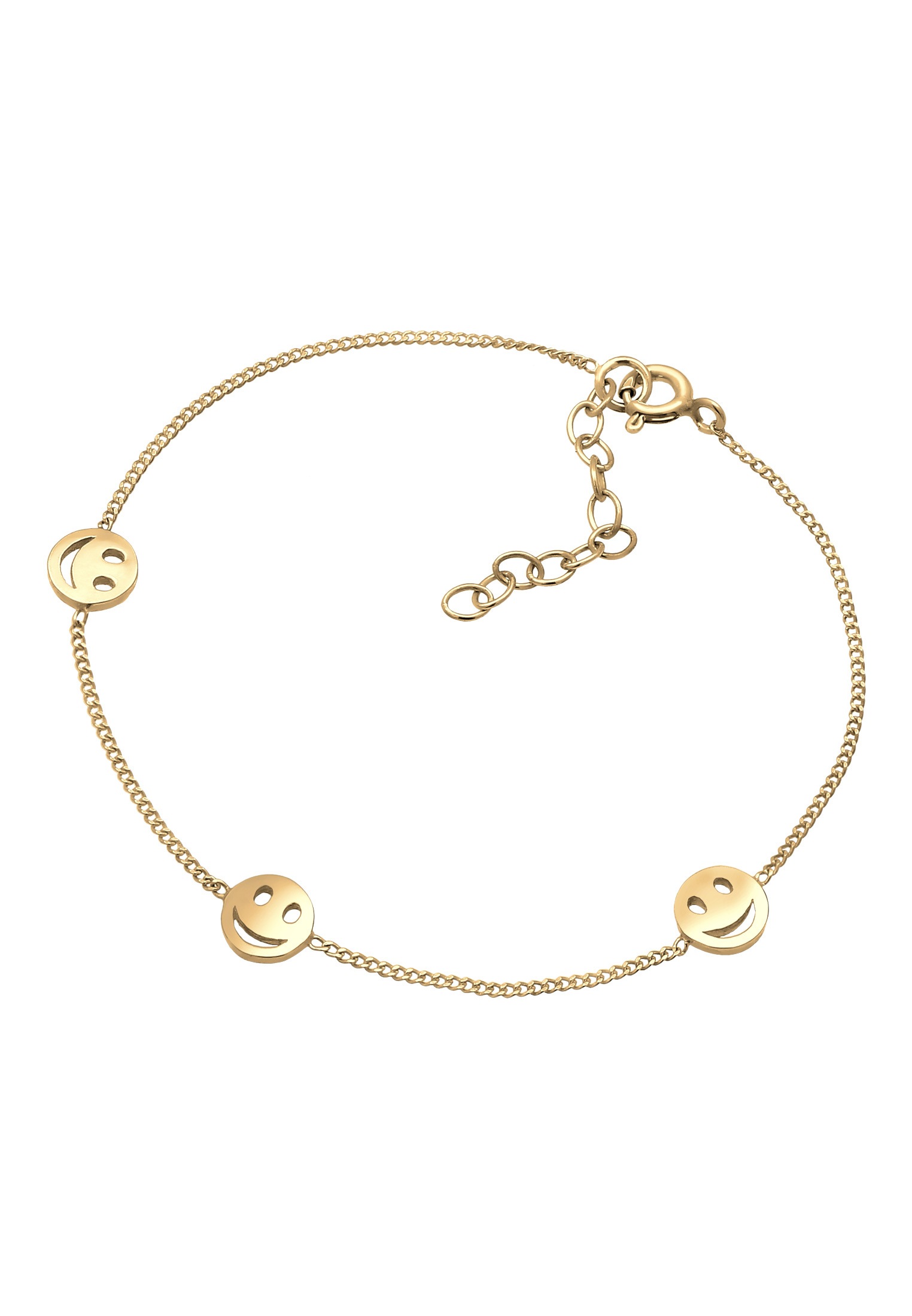 Elli Armband »Smiling Plättchen Trend 925 Silber«