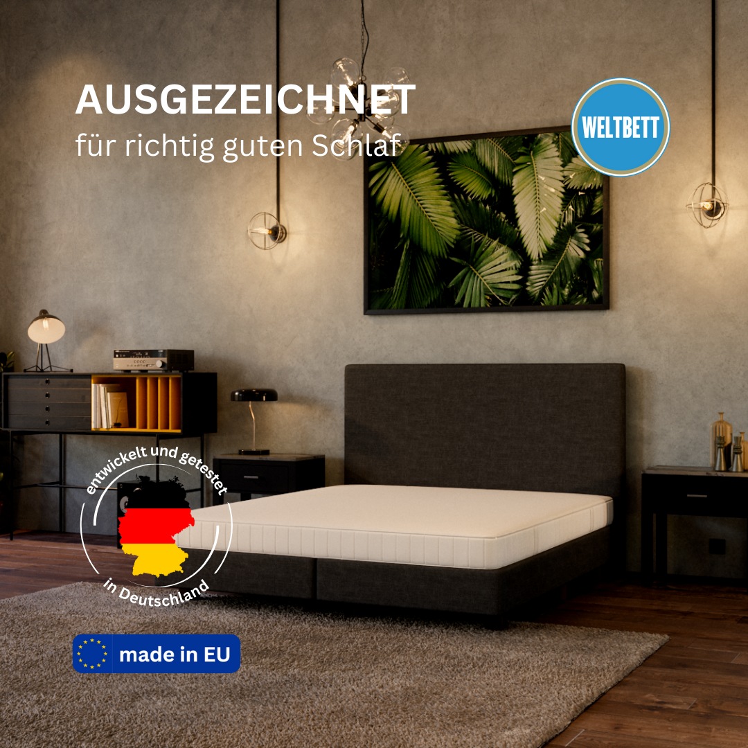 WELTBETT Komfortschaummatratze »Omega, Wendematratze, 90x200, 140x200 cm und weitere Größen«, 18 cm hoch, (1 St.), Wendematratze 2-in-1 Härtegrade mittelfest und fest