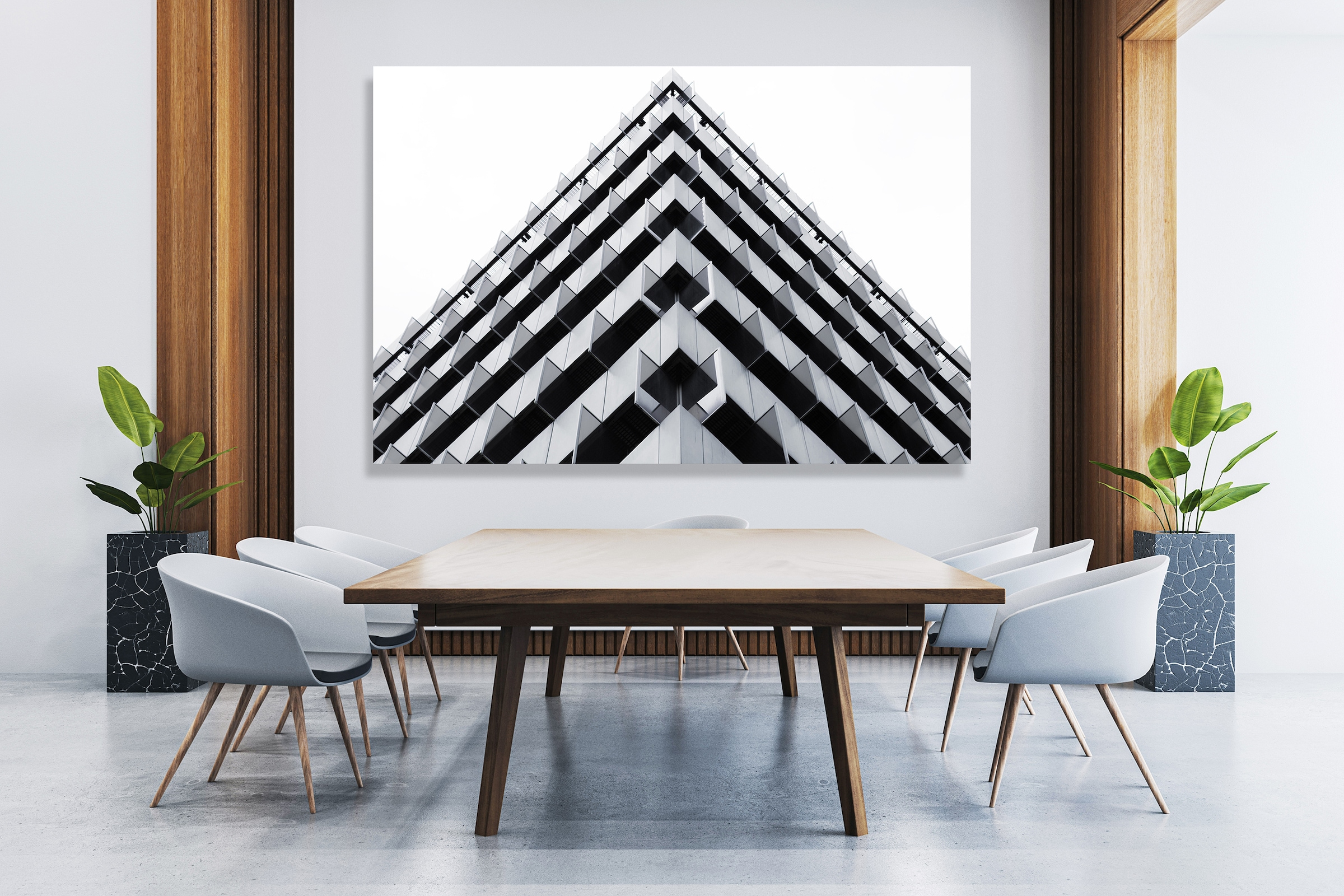 queence XXL-Wandbild "Akustikbild Geometrisch Gebäude", Architektonische El günstig online kaufen