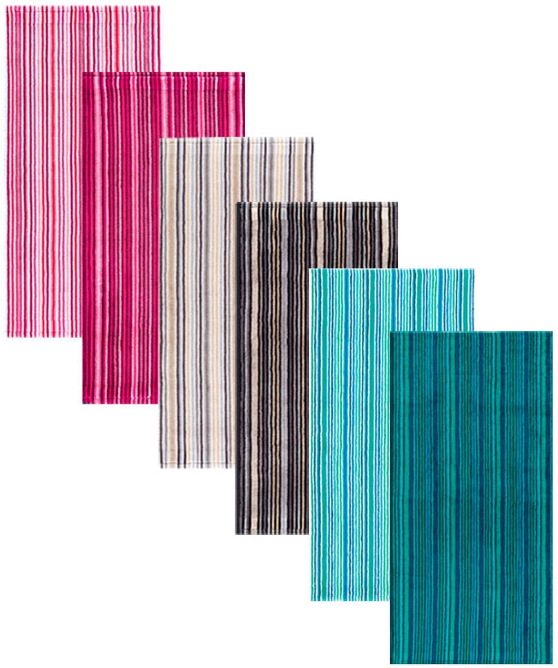 Egeria Handtücher »Combi Stripes«, (2 St., 2er Set Handtücher 50 x 100 cm), mit feinen Streifen, 100% Baumwolle