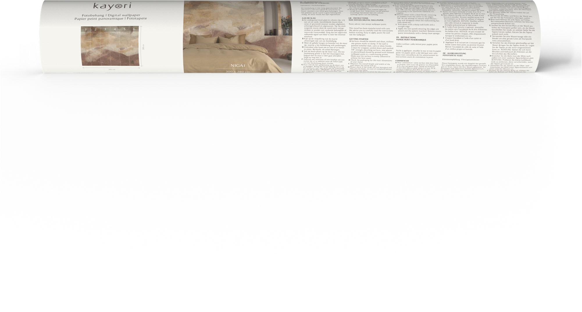 kayori Vliestapete »Nigai« Farbverlauf glatt 280x300cm (LxB)