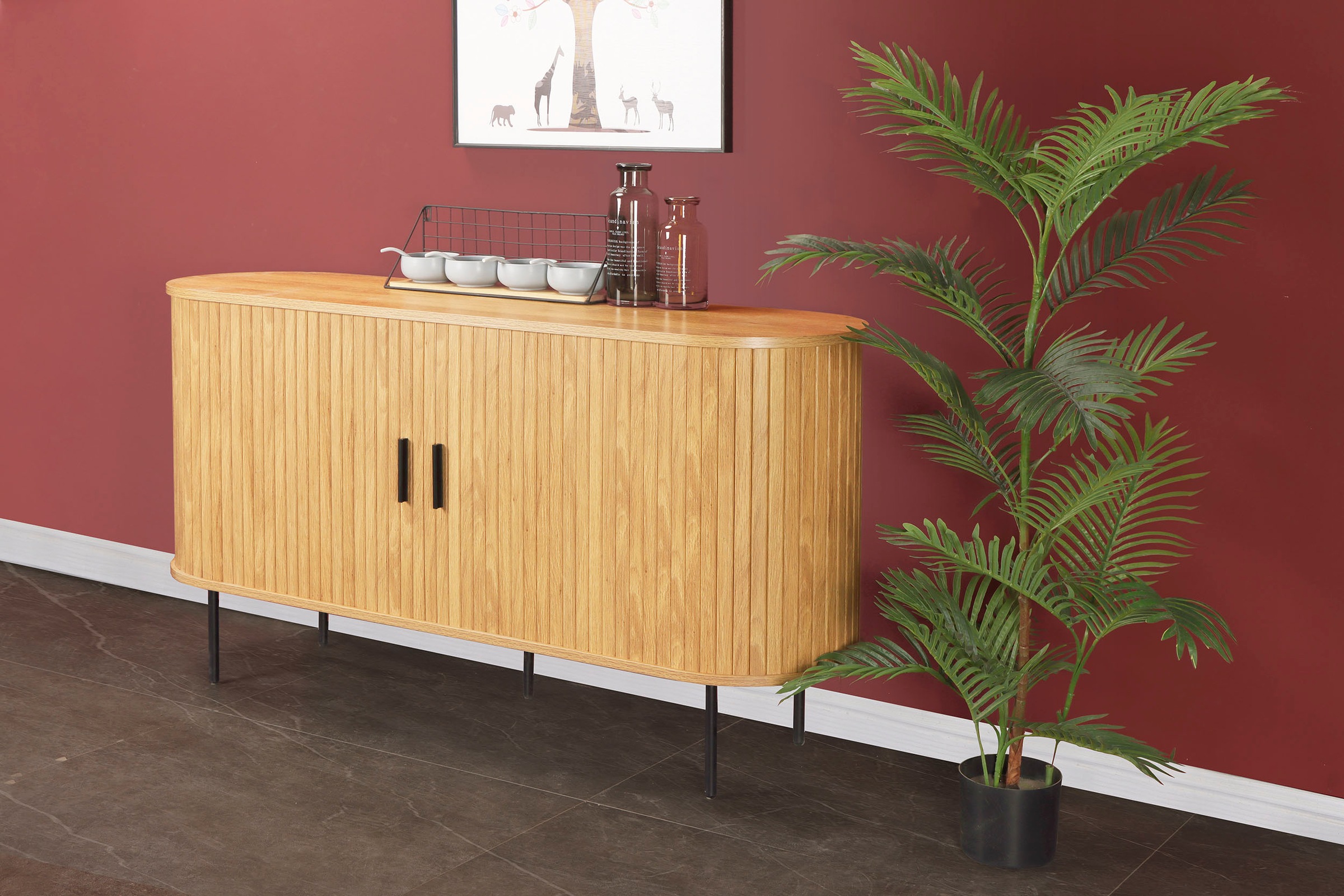 Home affaire Sideboard, 2 Schiebetüren günstig online kaufen