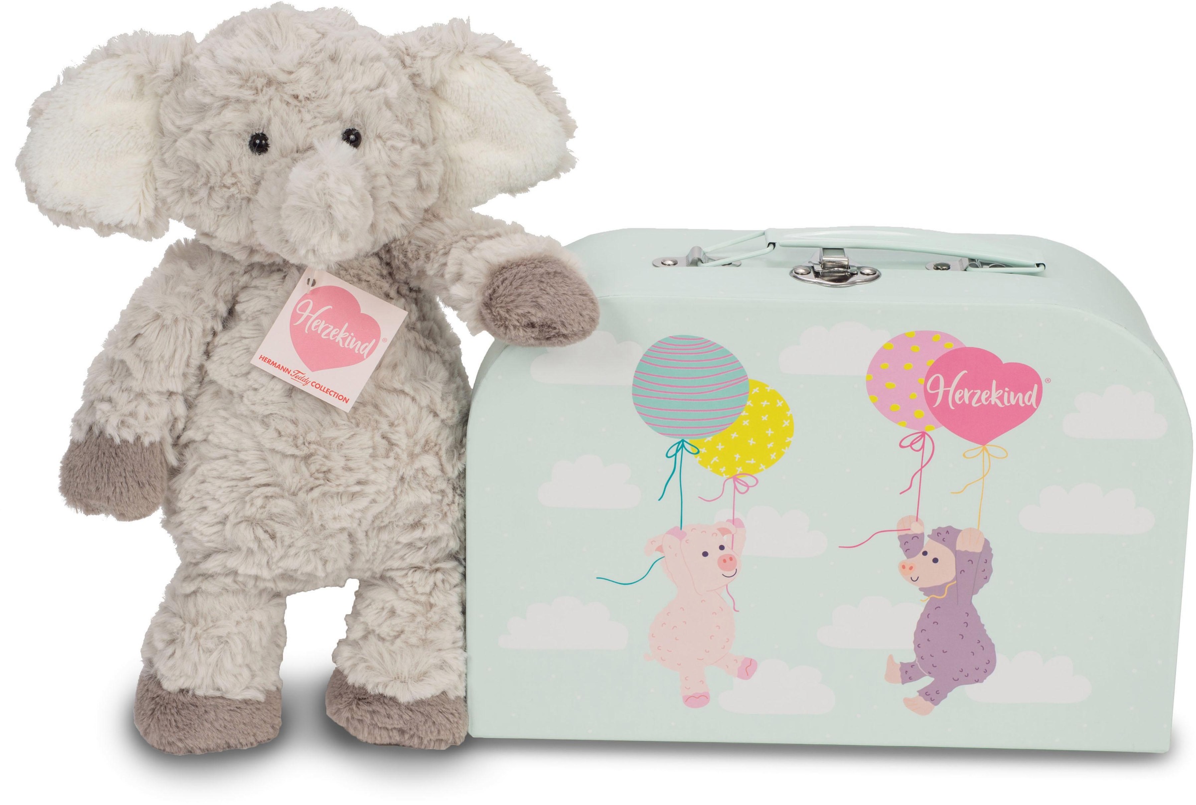 Kuscheltier Herzekind, Elefant Smartie, 27 cm im Koffer