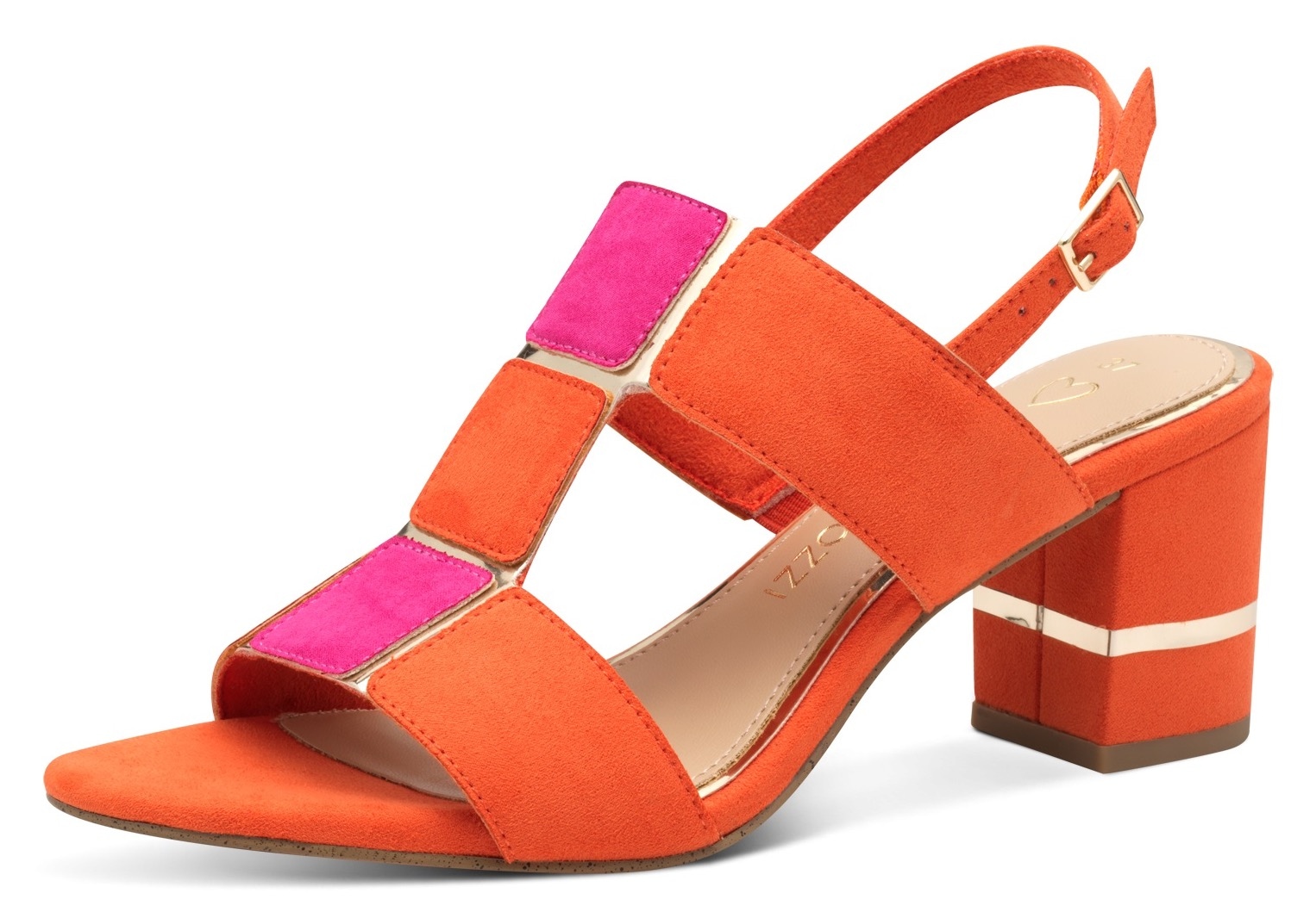 MARCO TOZZI Sandalette, Blockabsatz, Sommerschuh, Sandale mit kontrastfarbe günstig online kaufen