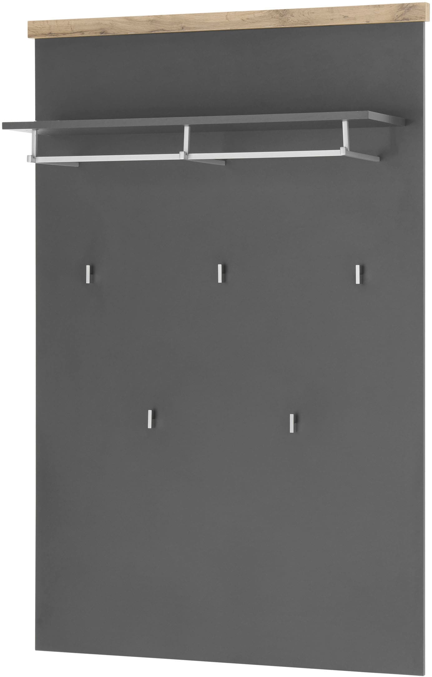 OTTO home Garderobenpaneel "Westminster, Wandregal im Landhausstil Flurgarderobe Garderobe Paneel" mit Ablage, Haken & Kleiderstange aus Metall, in 2 Farben erhältlich