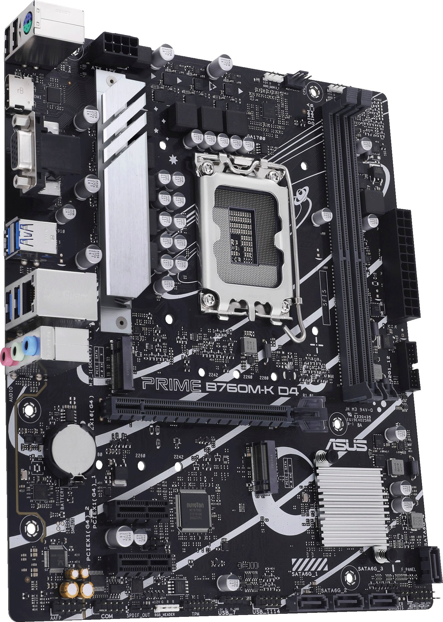 Asus Mainboard »PRIME B760M-K D4«, Intel B760, mATX, DDR4 Speicher, 2x PCIe 4.0 M.2, Aura Sync