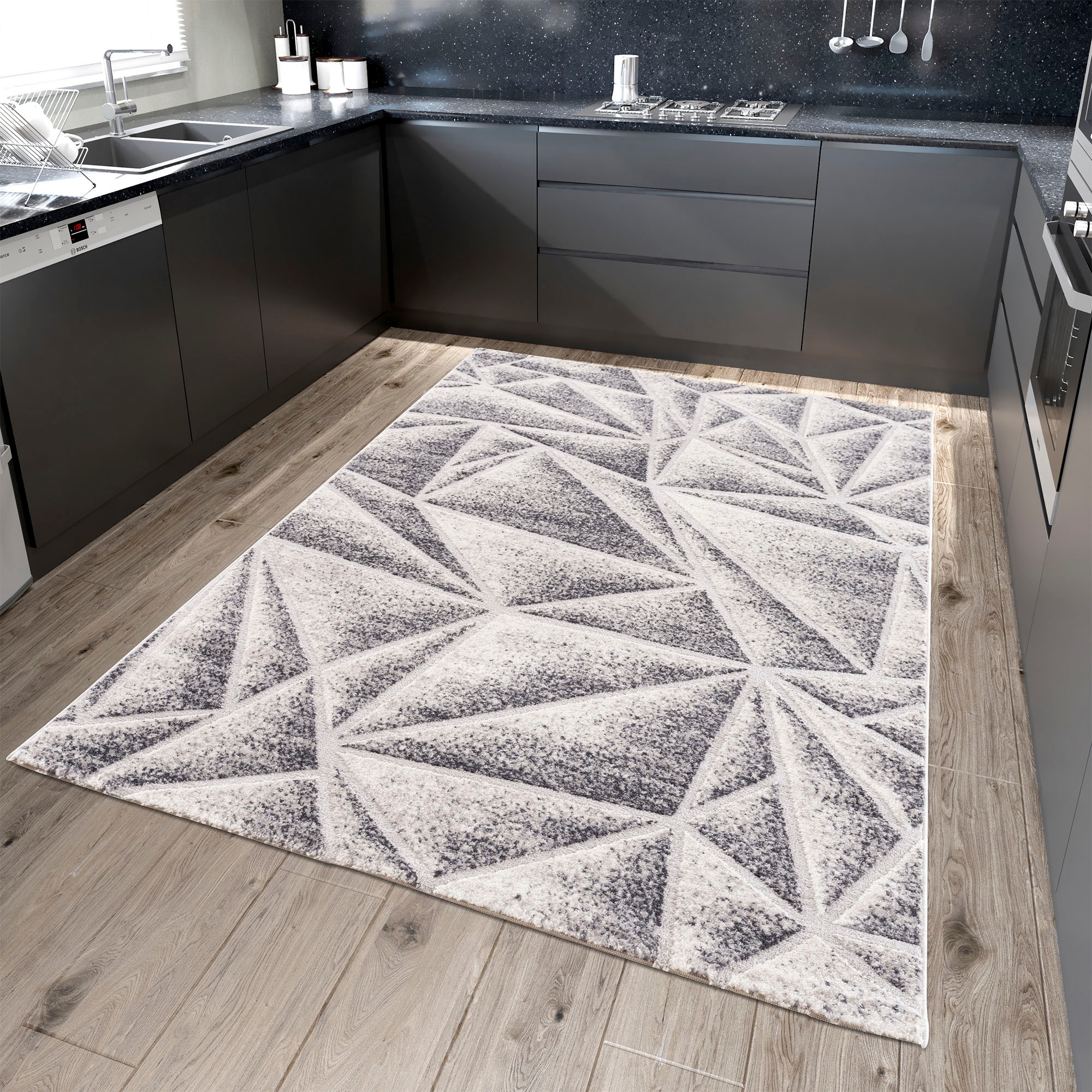 Sanat Teppich »Evra 7004«, rechteckig, 22 mm Höhe, Wohnzimmer, Kurzflor, modern, Läufer
