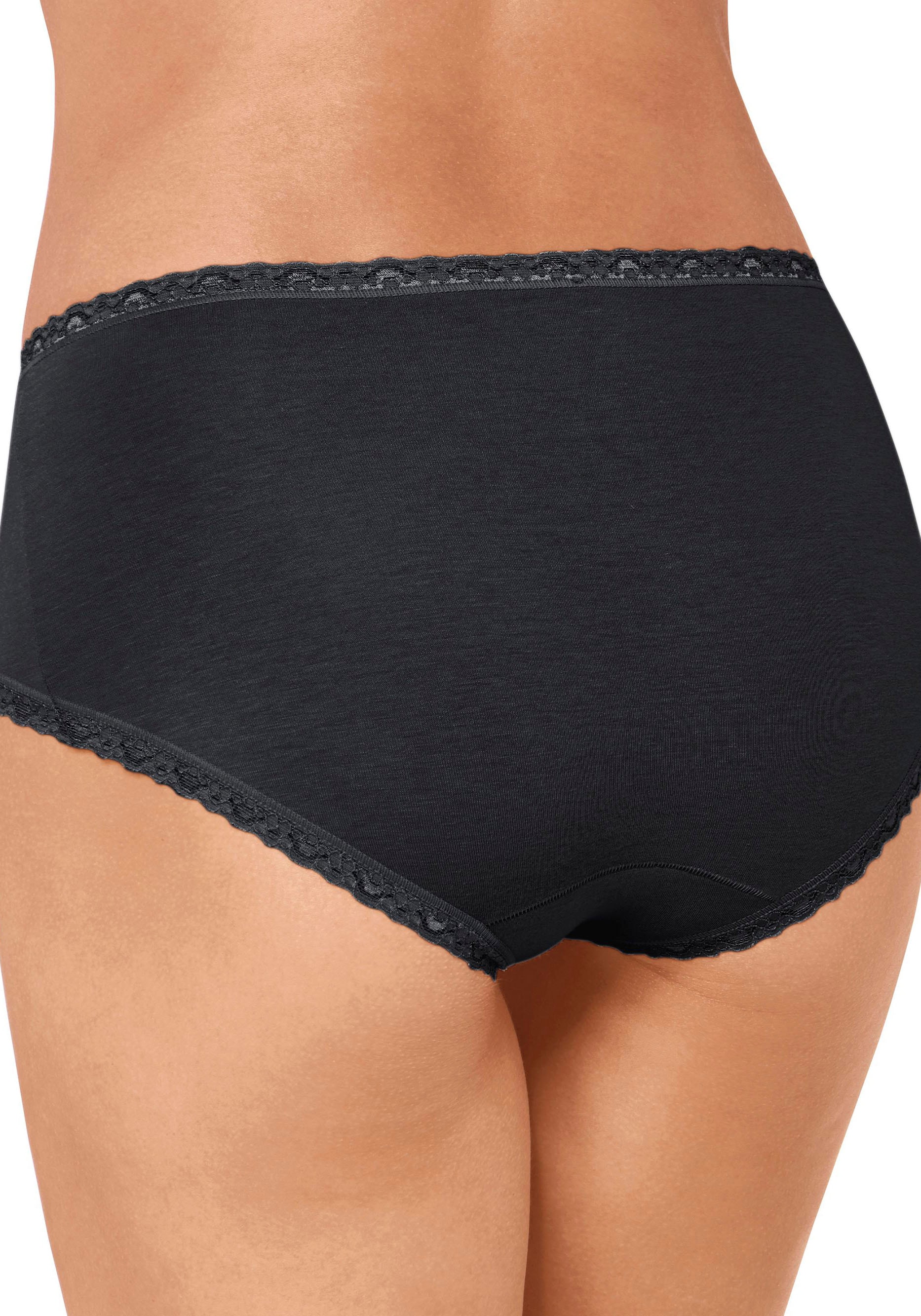 sloggi Midislip »24/7 Cotton Lace Midi C3P«, (3er Pack), mit zarter Spitze und hohem Baumwollanteil