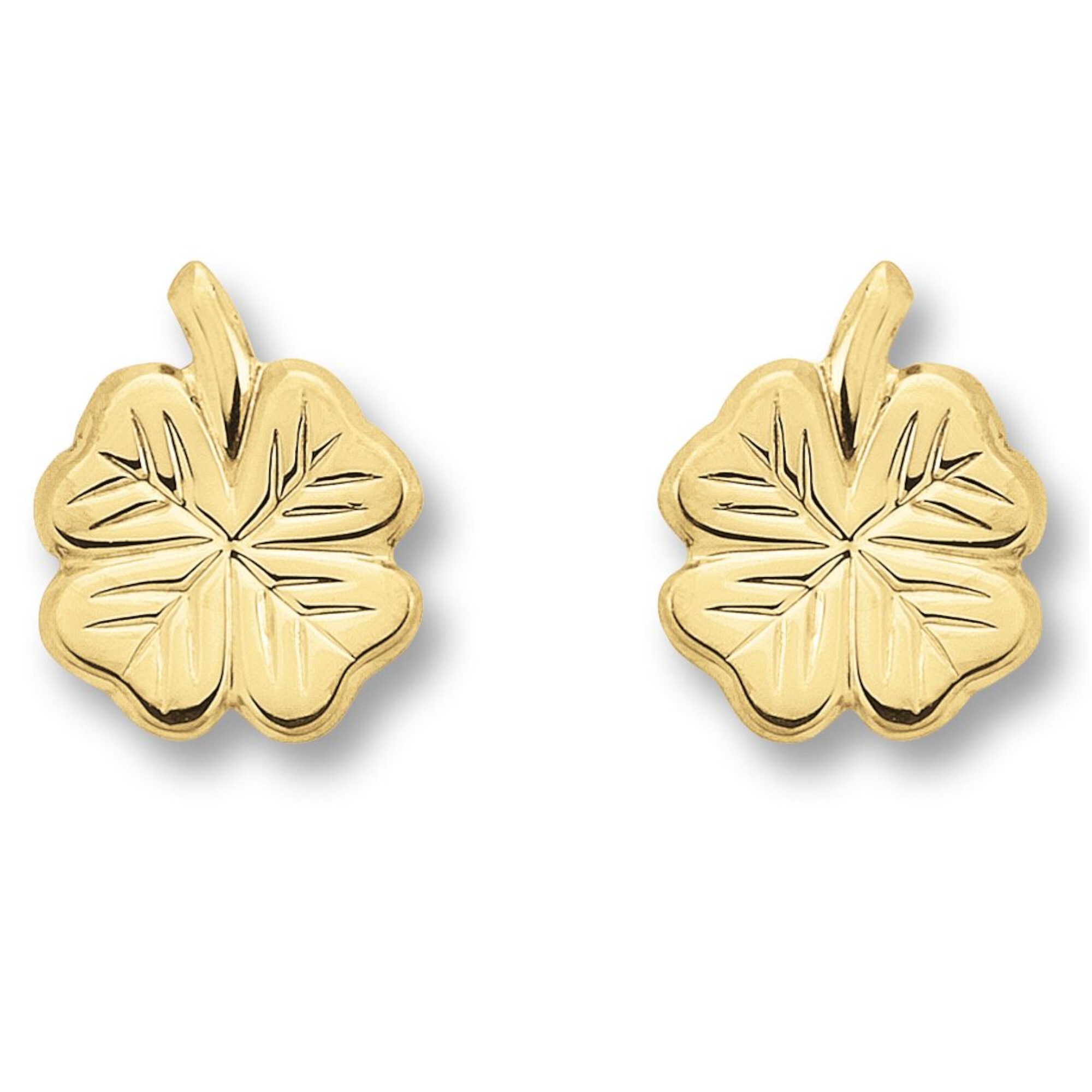 Paar Ohrhänger ONE ELEMENT "Kleeblatt Ohrringe Ohrstecker aus 333 Gelbgold", gold, Ohrringe, Damen, Damen, Gelbgold 333 Gold, Gelbgold 333, Gold, Dezente Symbolik – stilvoller Begleiter für jeden Anlass