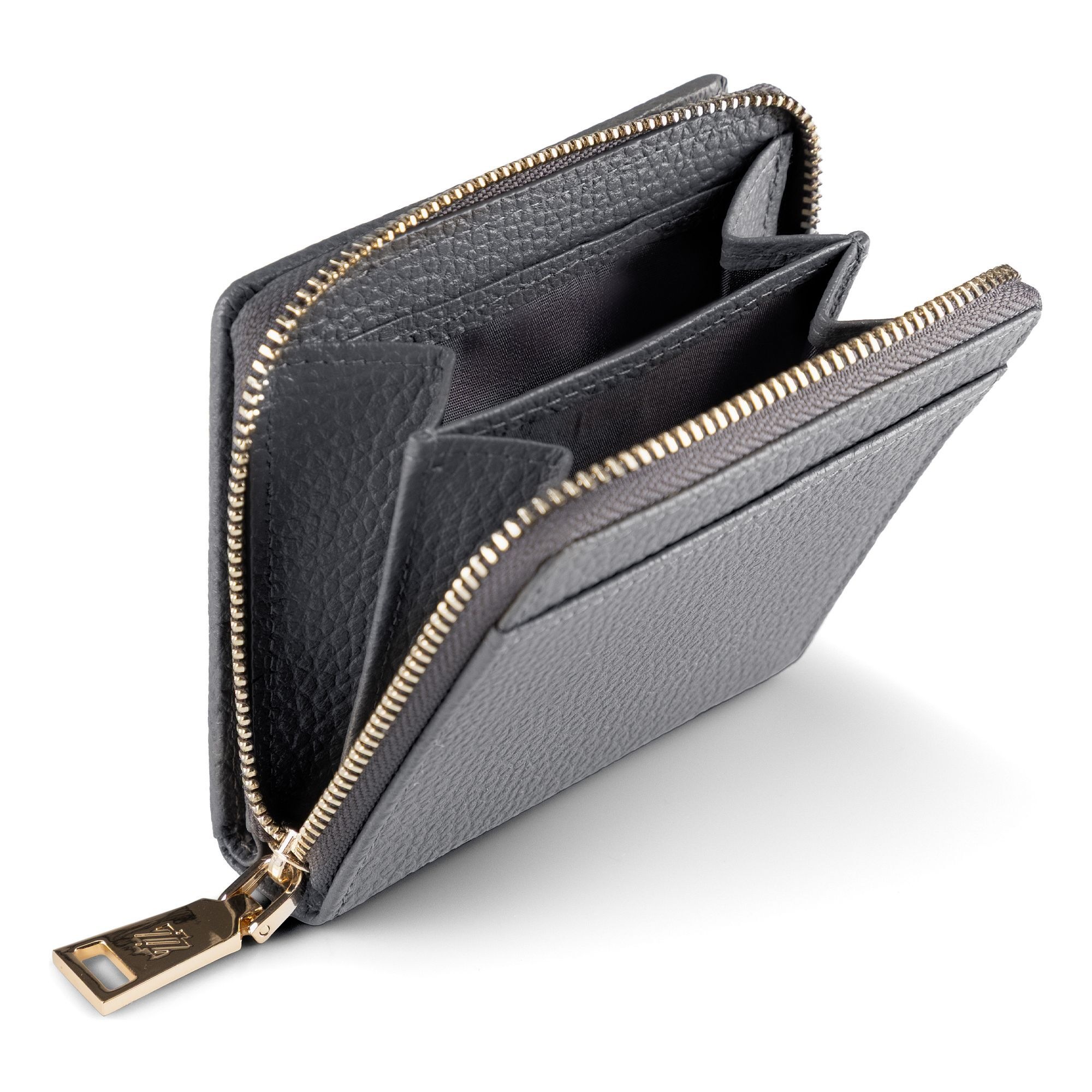Lazarotti Geldbörse »Bologna Leather Medium Zip-Around Geldbörse Leder 10 cm«