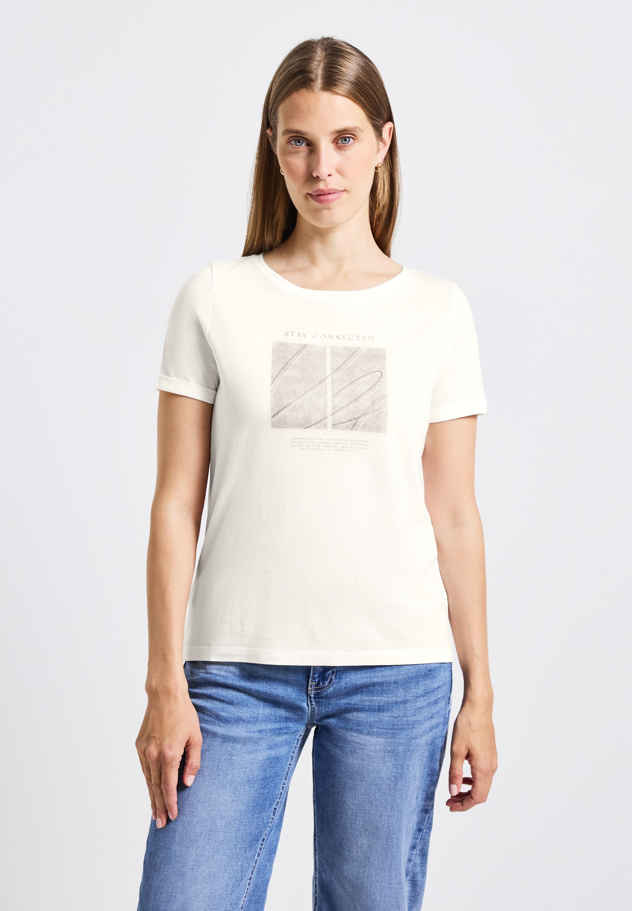 STREET ONE T-Shirt, aus Baumwolle mit Stretchante günstig online kaufen