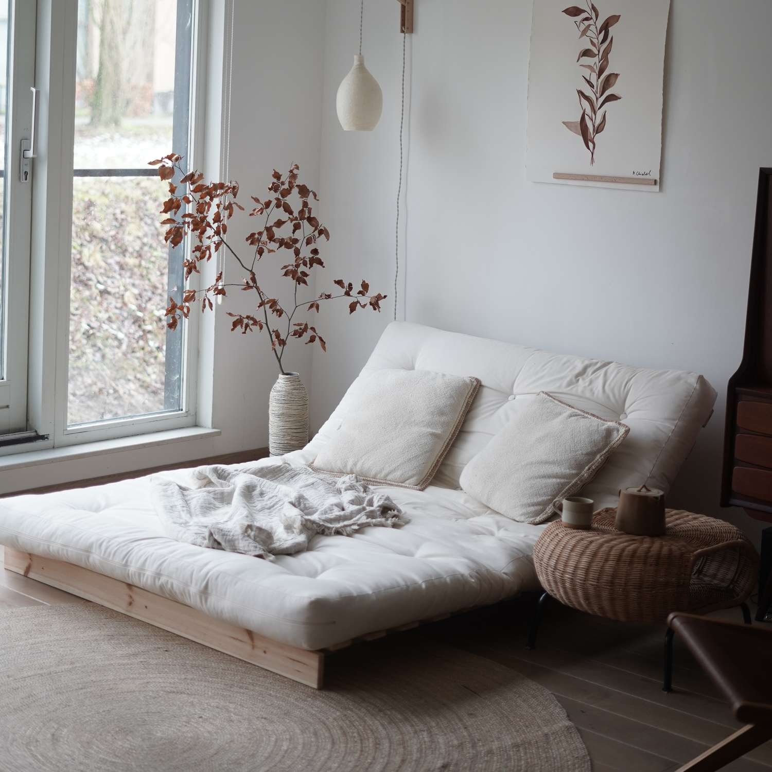 Karup Design Daybed »Roots 140 Schlafsofa, Gästebett, Sofa mit Futonmatratze«, Inkl. Futonmatratze, Liegefläche 140x200 cm, FSC® zertifizierte Kiefer