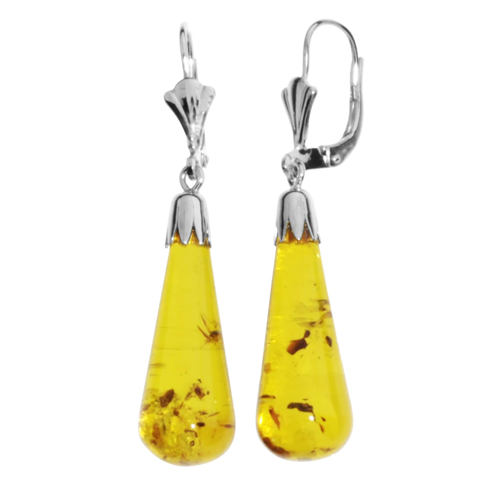 Paar Ohrhänger OSTSEE-SCHMUCK "Ostsee-Schmuck Ohrhänger Pampel 24 x 9 mm", weiß, Ohrringe, Damen, 45 x 9mm, Silber 925 (Sterlingsilber)
