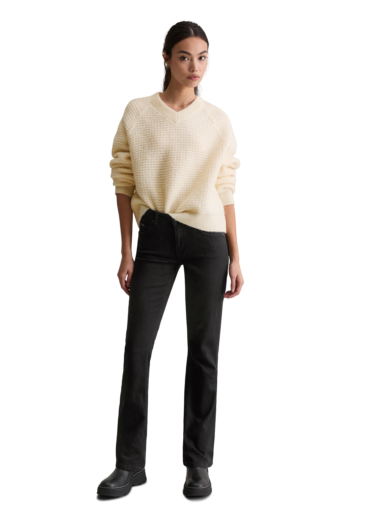 Marc O'Polo DENIM Strickpullover »aus weichem Schurwolle-Alpakawolle-Mix«