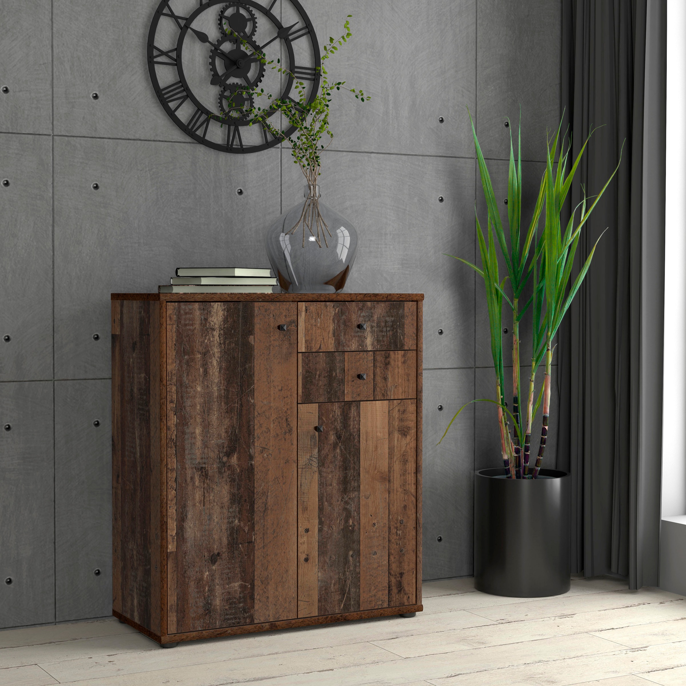 FORTE Kommode "Tempra, Kommode, 2 Türen, 2 Schubkästen, viel Stauraum" Brei günstig online kaufen