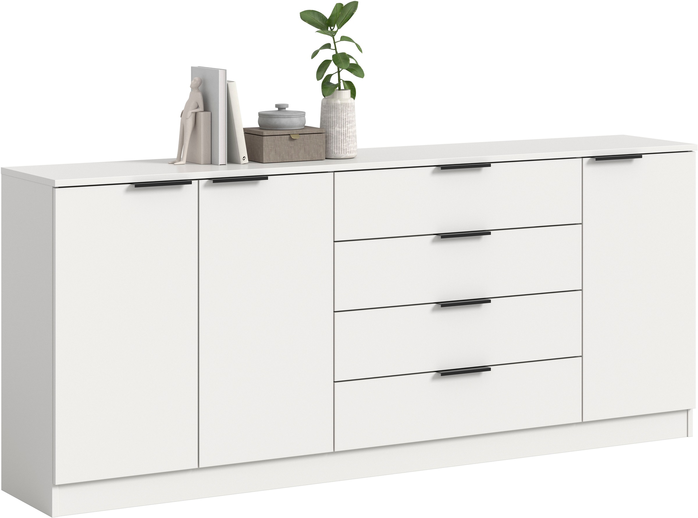 Home affaire Sideboard "SKARDE, Breite 185 cm, 4 Schubkästen, 3 Türen, viel günstig online kaufen