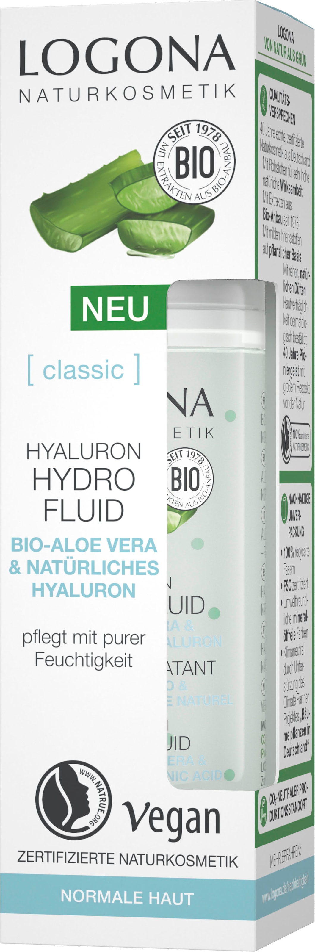 LOGONA Gesichtsfluid »Logona classic Fluid« kaufen BAUR online Hydro Hyaluron 