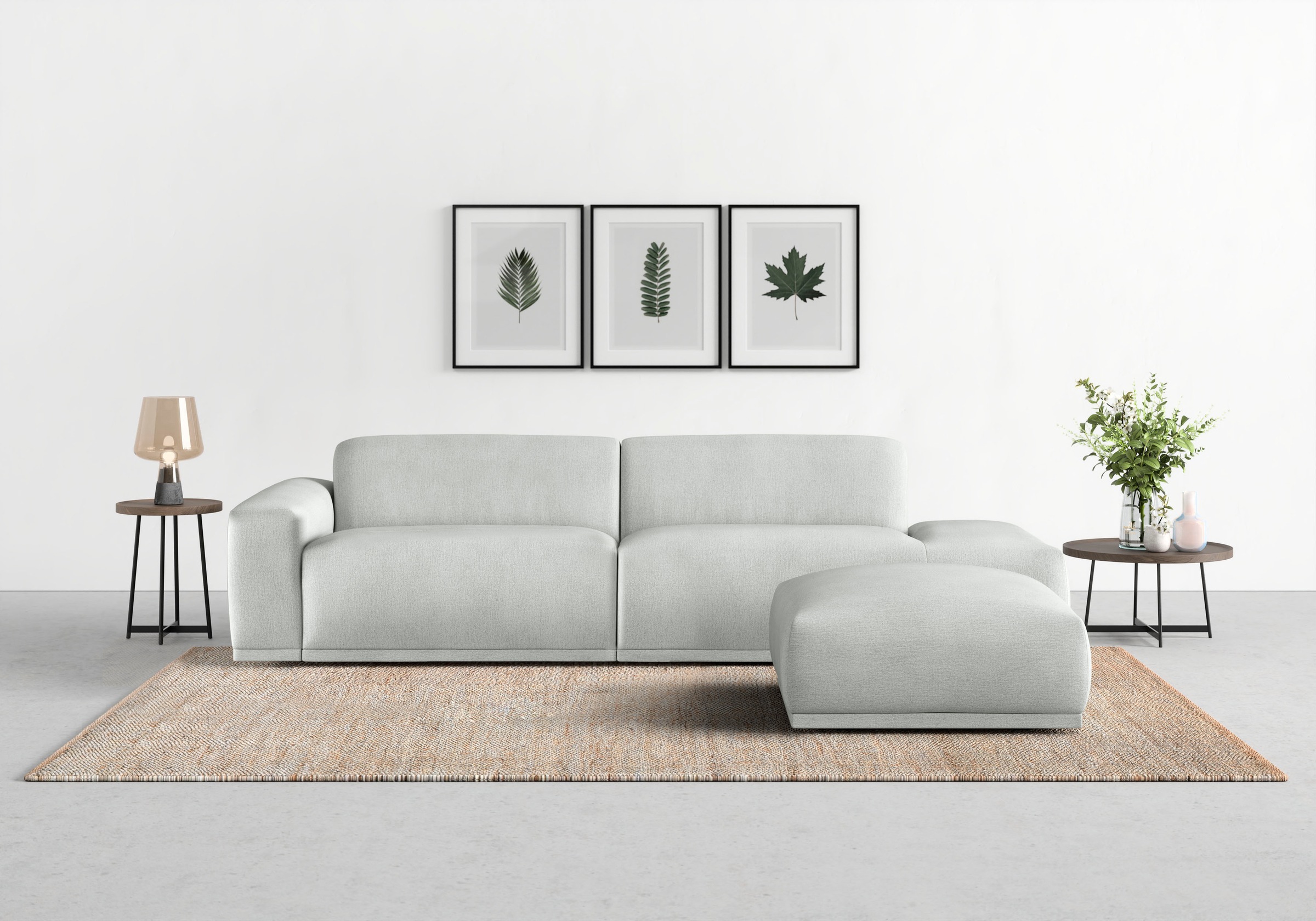TRENDMANUFAKTUR Big-Sofa »Braga, mit hochwertigem Kaltschaum, Megasofa, in Cord erhältlich«, modernes Big-Sofa, Couch mit hohem Sitzkomfort, 277/72/107 cm (B/H/T)