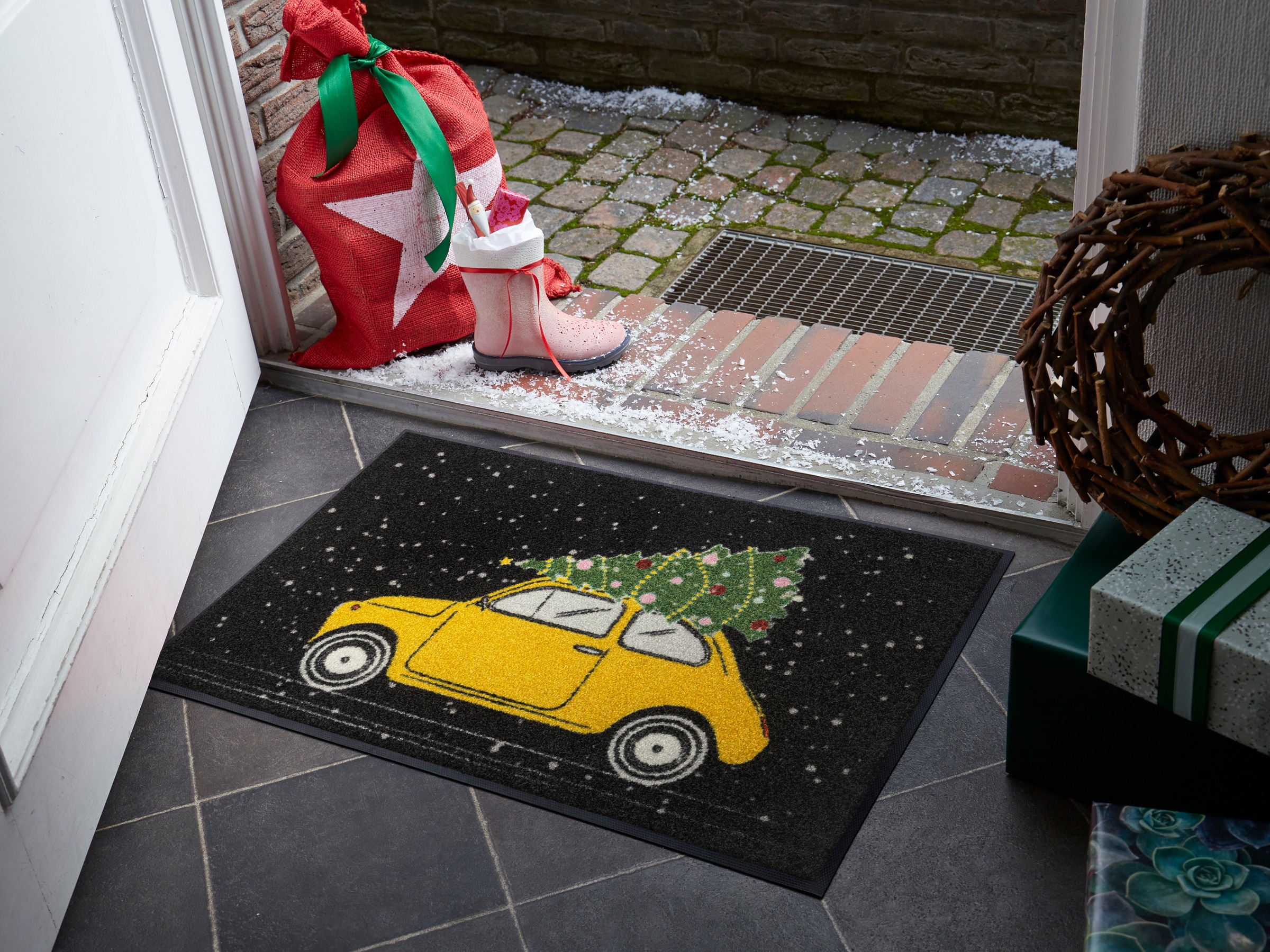 wash+dry by Kleen-Tex Fußmatte "On the way" rechteckig 7 mm Höhe günstig online kaufen