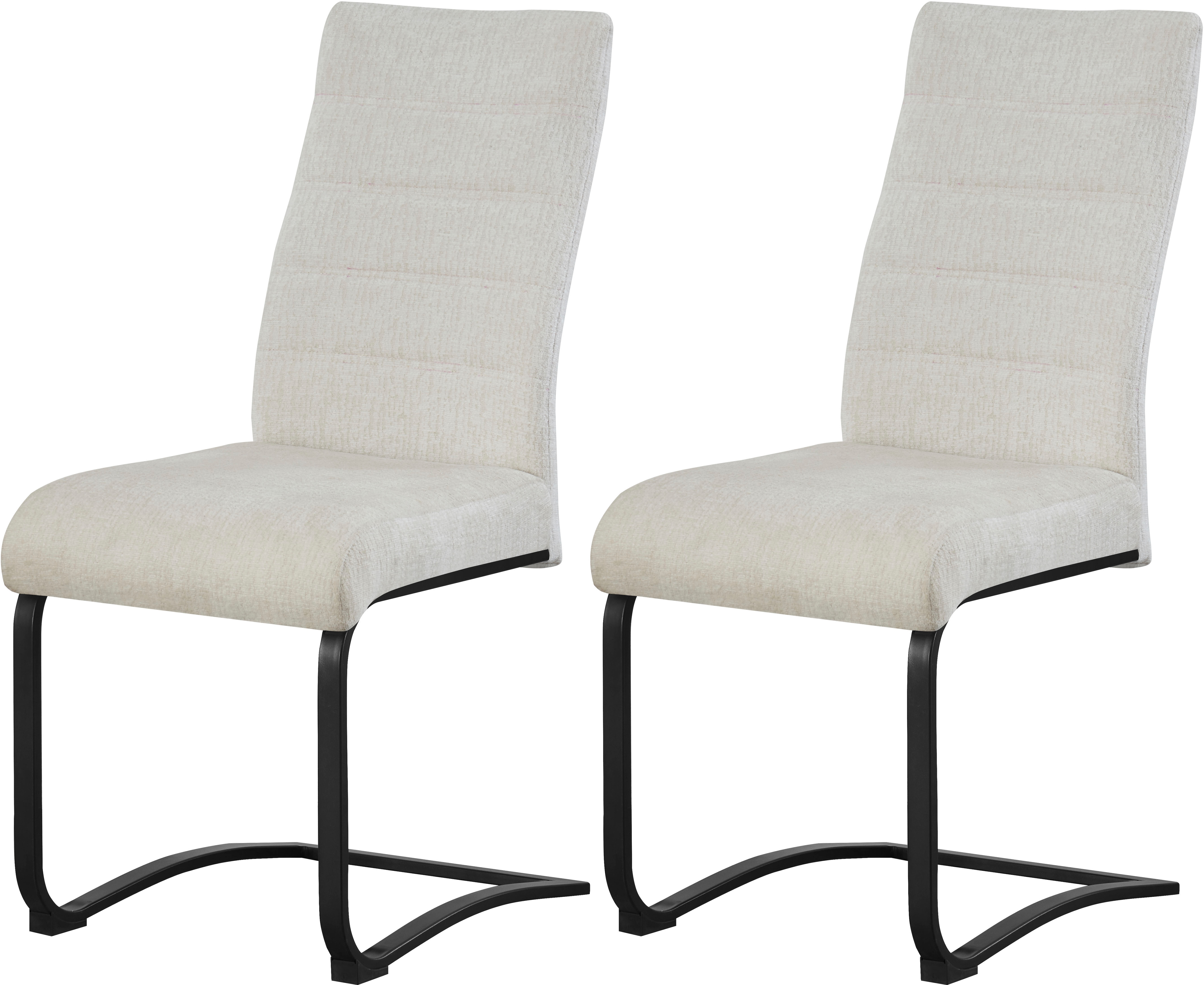 Home affaire Esszimmerstuhl "PICTOU, 2er Set, mit Metallgestell in matt schwarz" (Set) 2 Stk.in verschiedenen Farben, Belsatbarkeit pro Stuhl 120 kg
