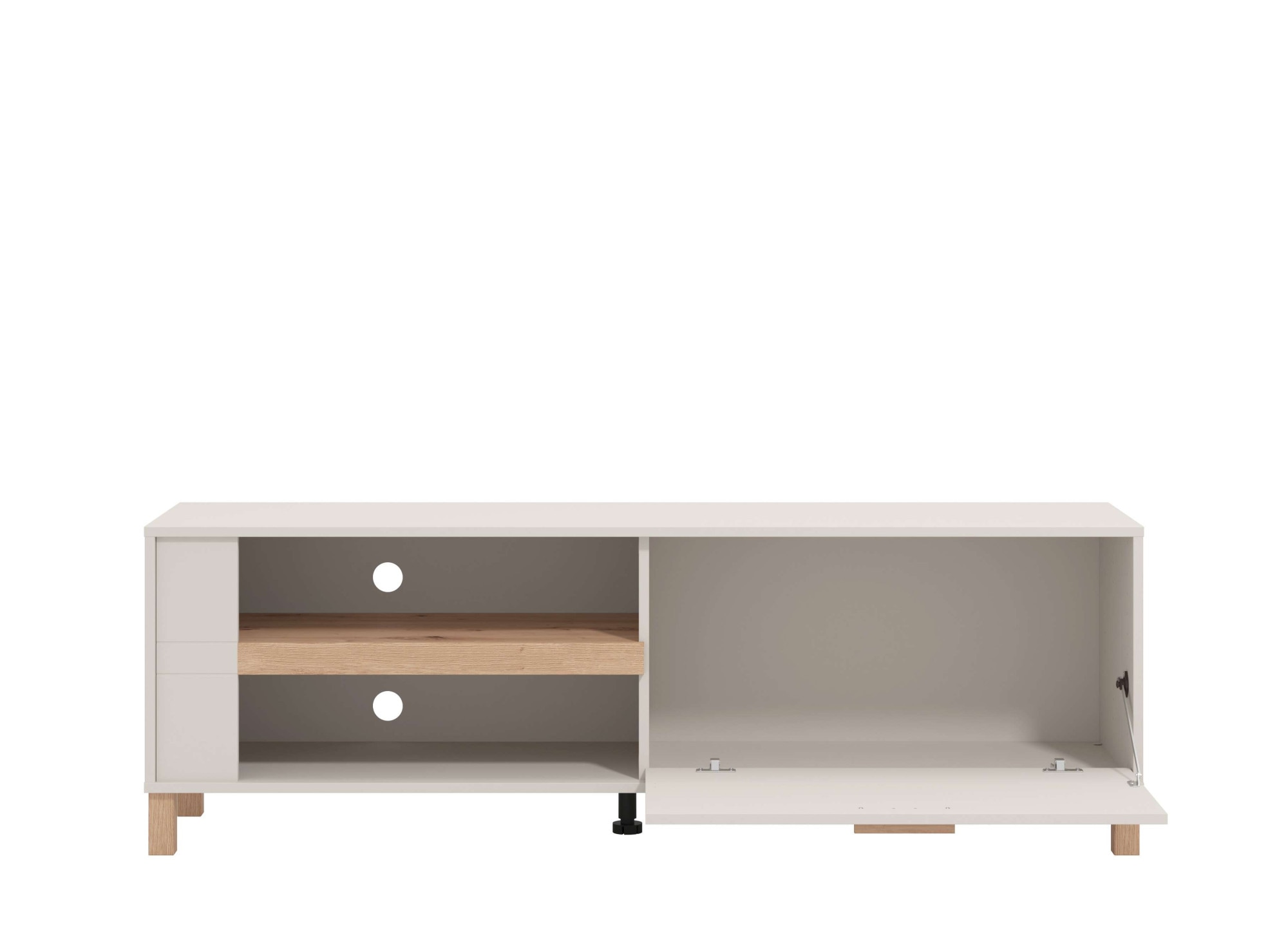 Home affaire TV-Board »Sheffield TV-Bank, TV-Schrank, TV-Lowboard, TV-Möbel, Breite 157 cm«, Klapptür, 2D-beschichtetes MDF-Profil, Heißprägedetails