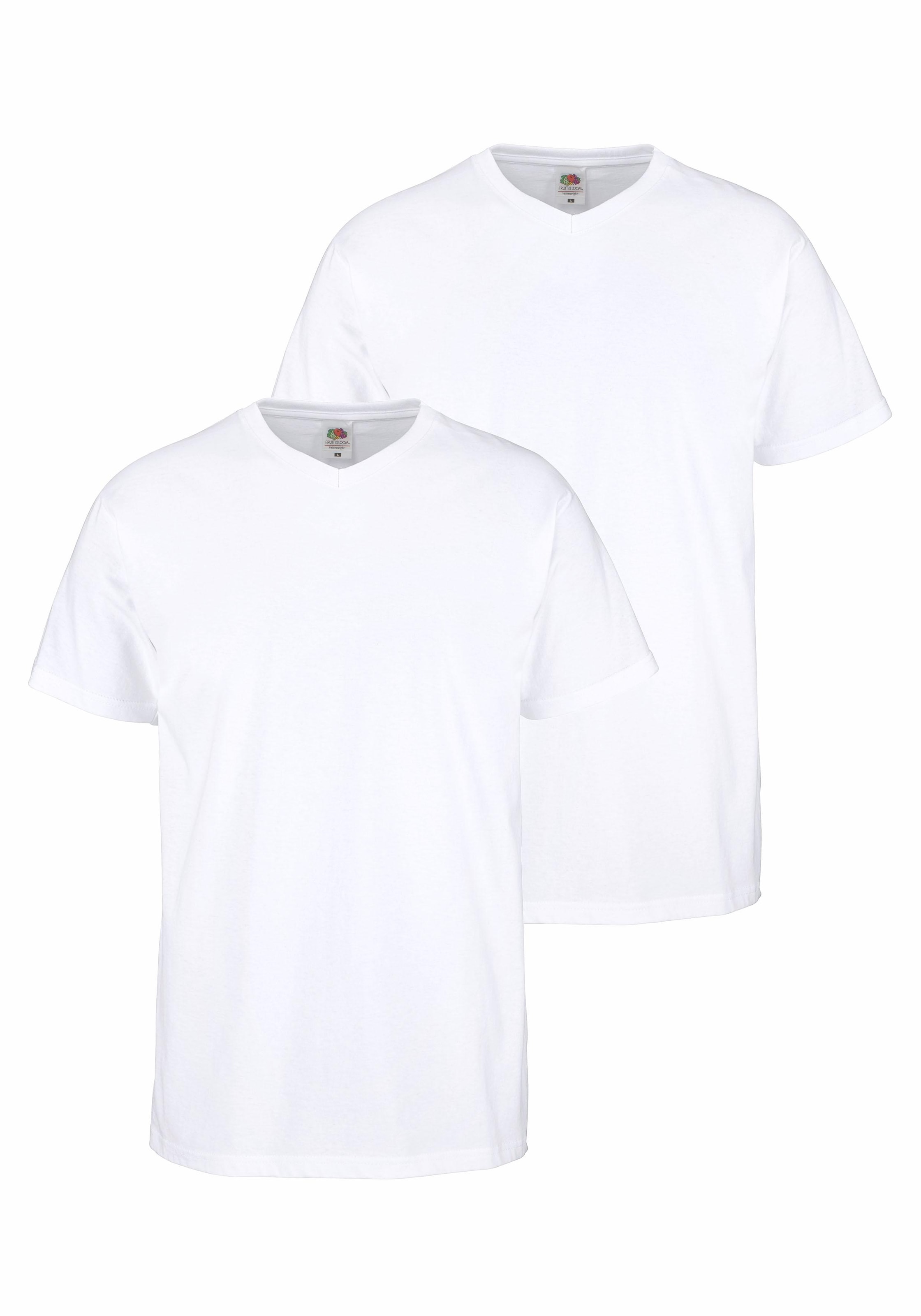 Fruit of the Loom T-Shirt Packung, 2 Stk. tlg. mit V-Ausschnitt günstig online kaufen