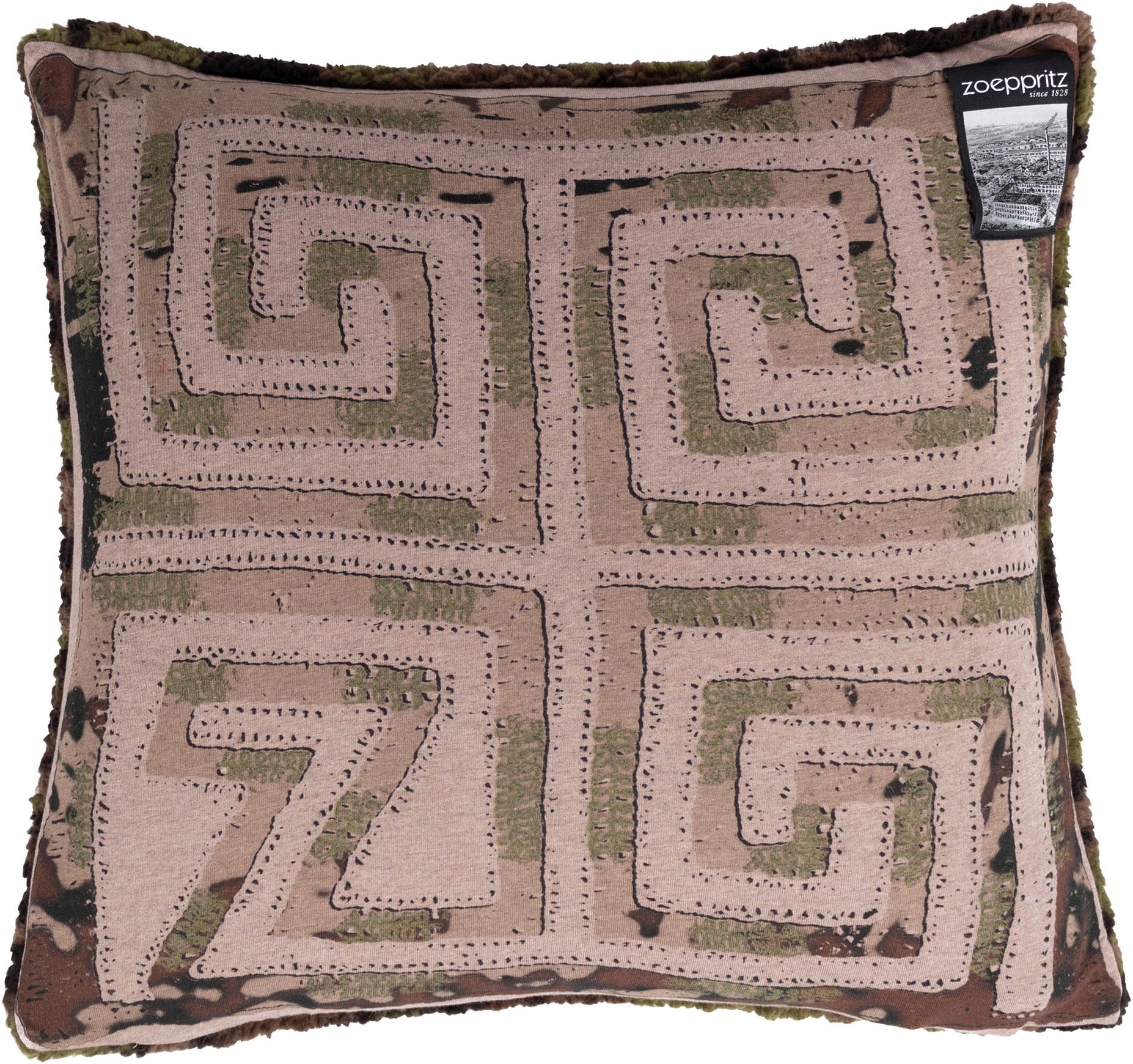 ZOEPPRITZ1828 Dekokissen "Reborn Camouflage" luxeriöse Kunstfell Kissenhülle