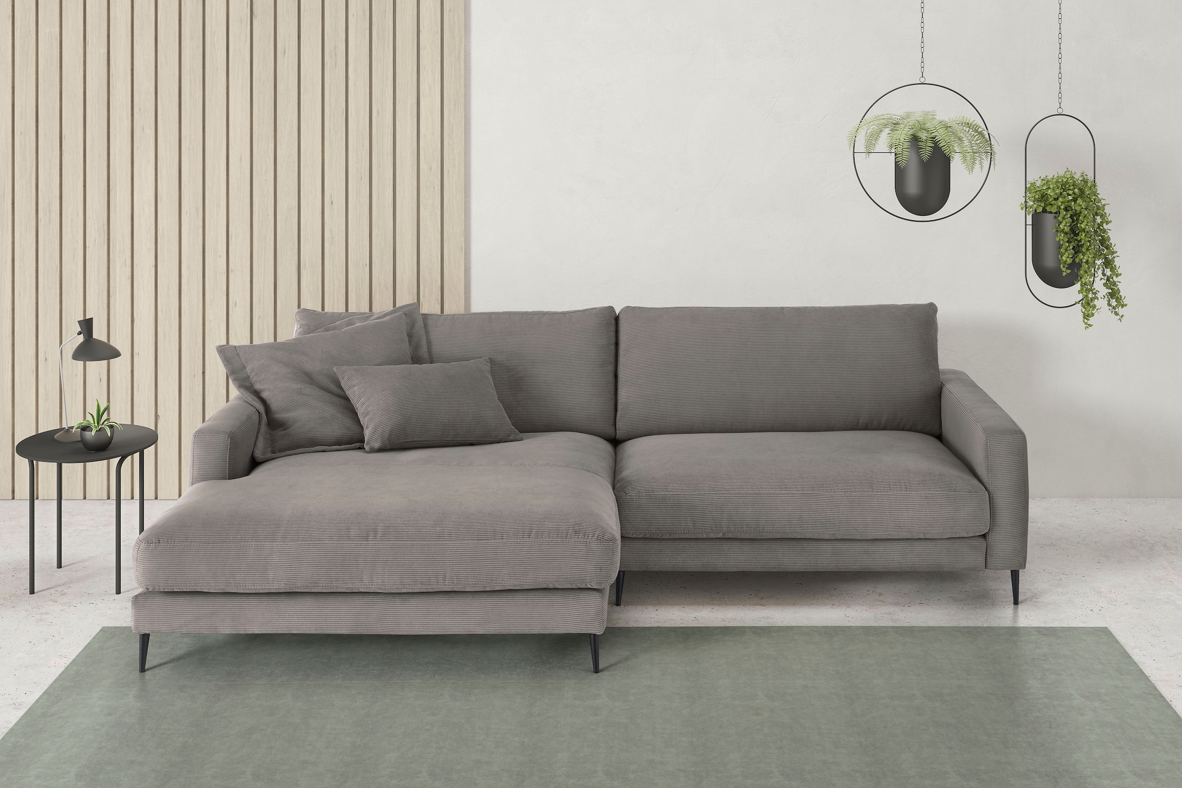 Home affaire Ecksofa "Downtown, B/T/H: 272/190/84 cm L-Form" weicher Sitzko günstig online kaufen