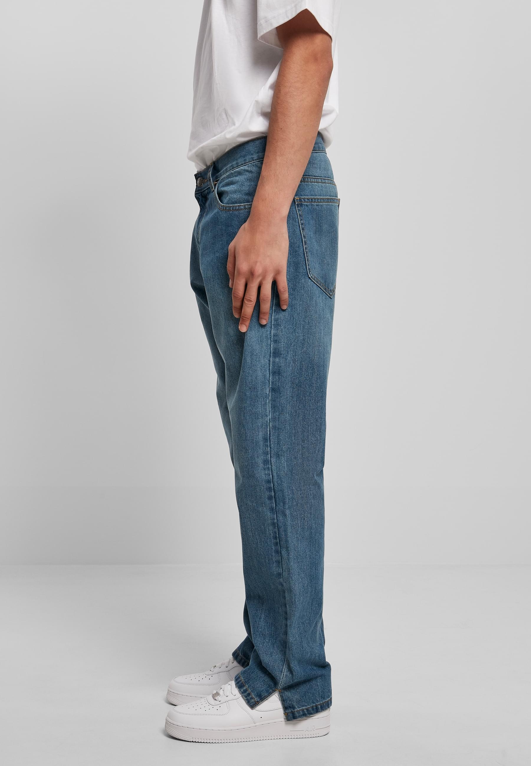 URBAN CLASSICS Bequeme Jeans »Urban Classics Herren Straight Slit Jeans«, (1 tlg.)