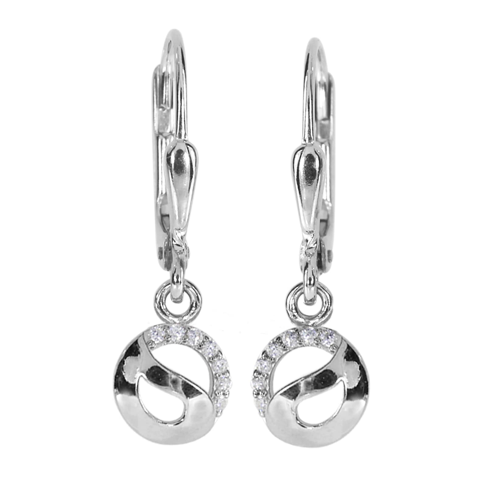 Ostsee-Schmuck Romina Boucles d'Oreilles Blanc Argent 925