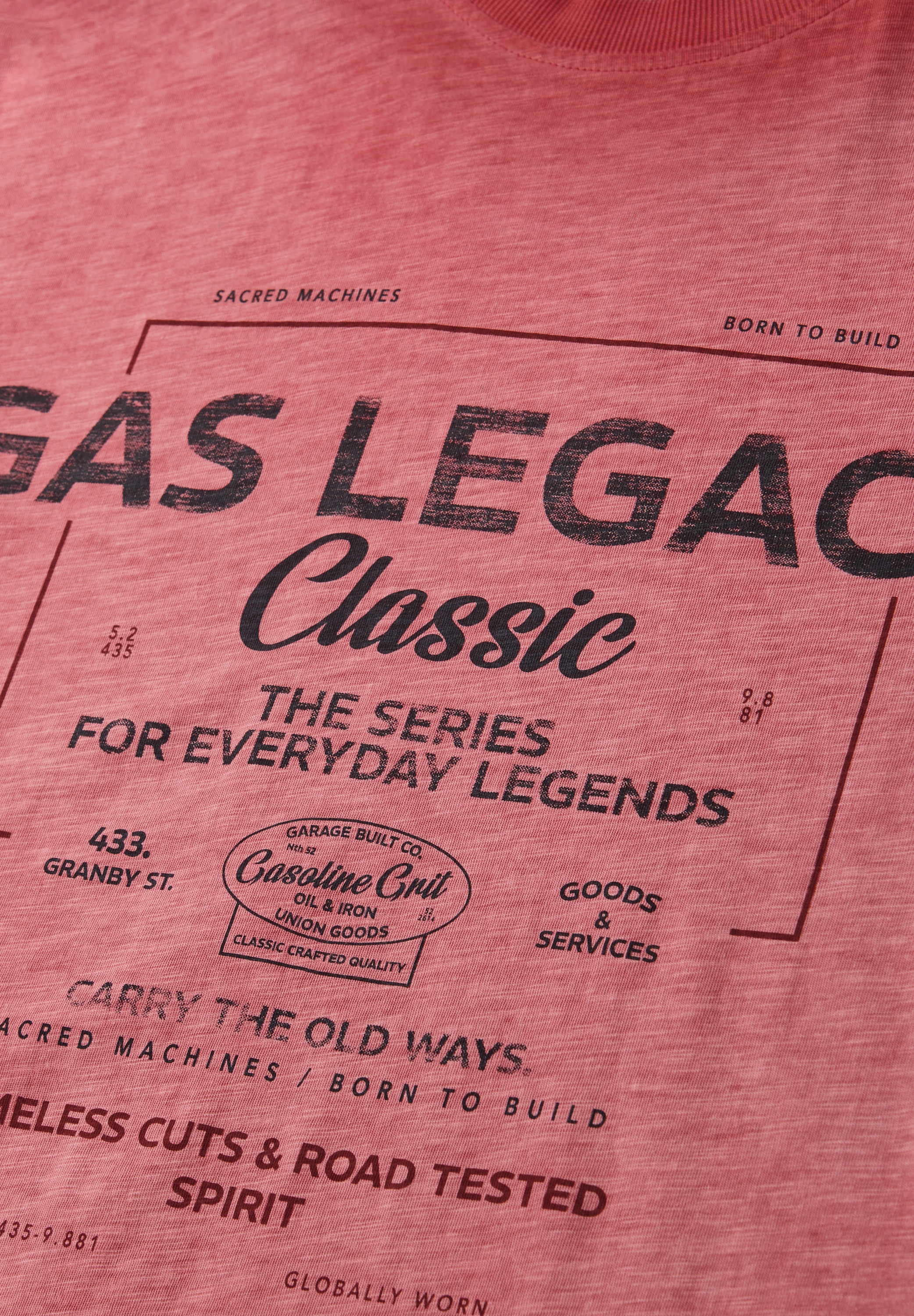 STREET ONE MEN Langarmshirt mit Wording