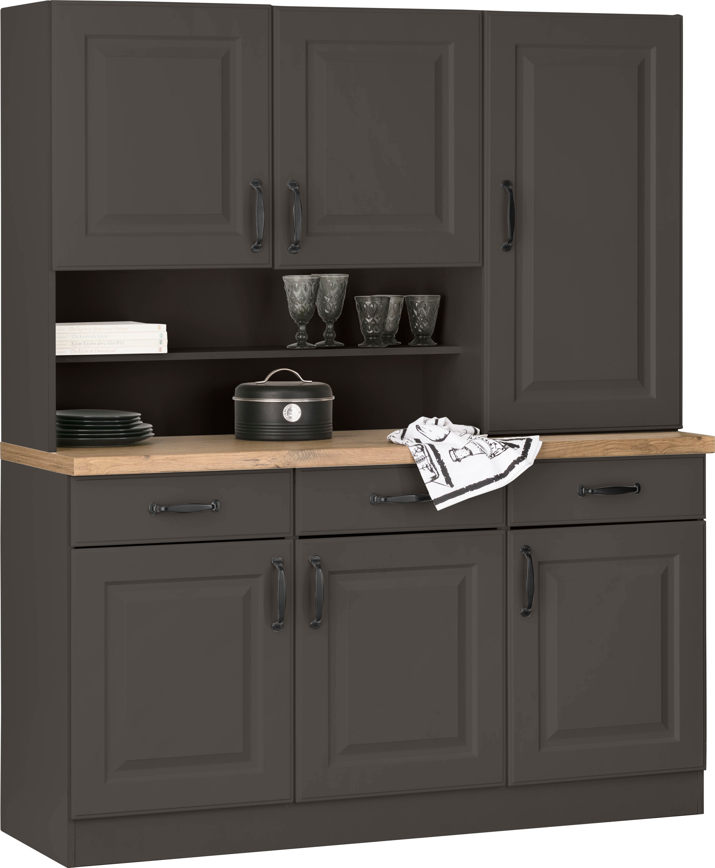 Thumbnail - wiho Küchen Küchenbuffet "Erla, TOPSELLER" 150 cm breit mit Kassettenfront