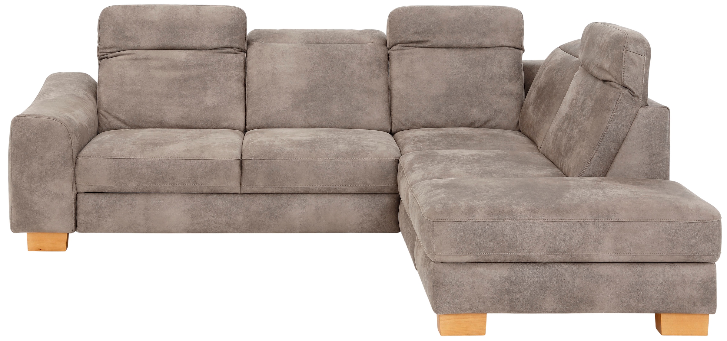 Home affaire Ecksofa "Dundee L-Form" wahlweise mit Kopfteilverstellung und zusätzlich mit Schlaffunktion