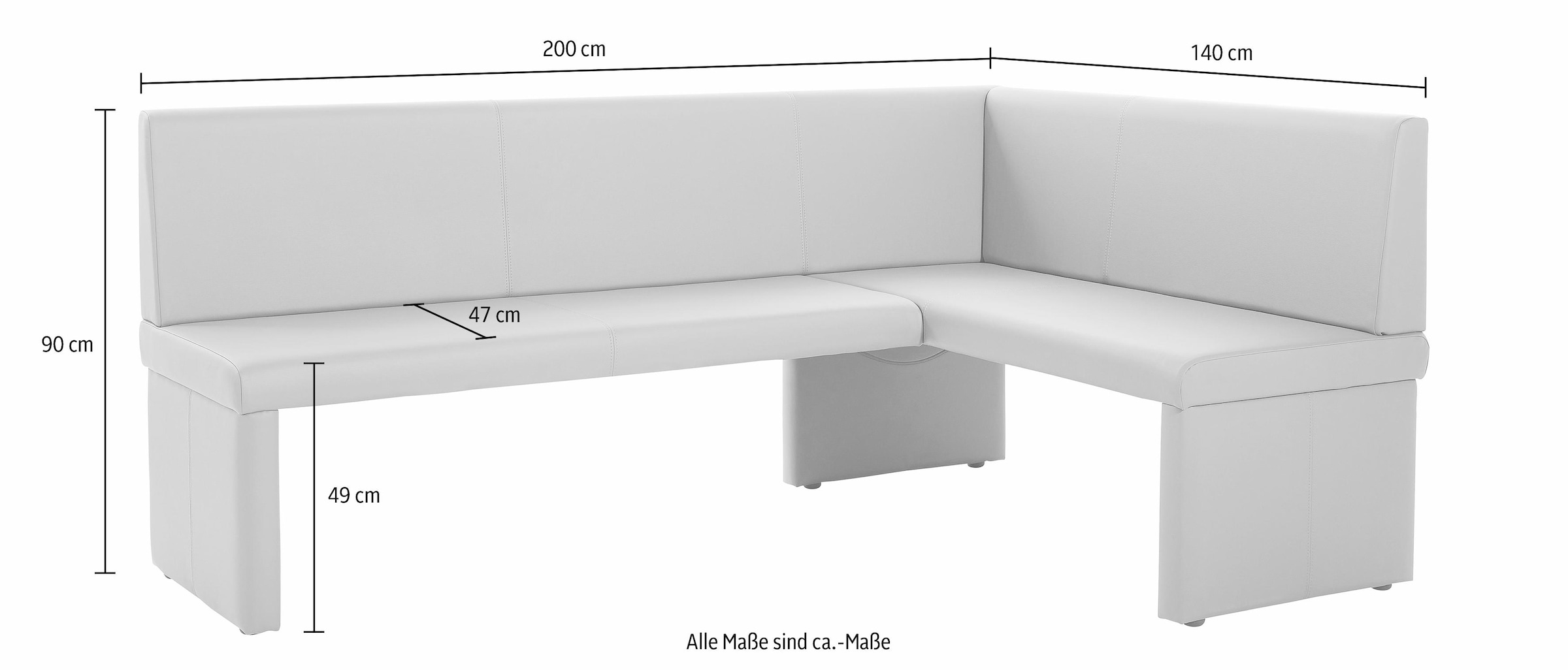 Homexperts Eckbankgruppe, (Set, 4 tlg.)