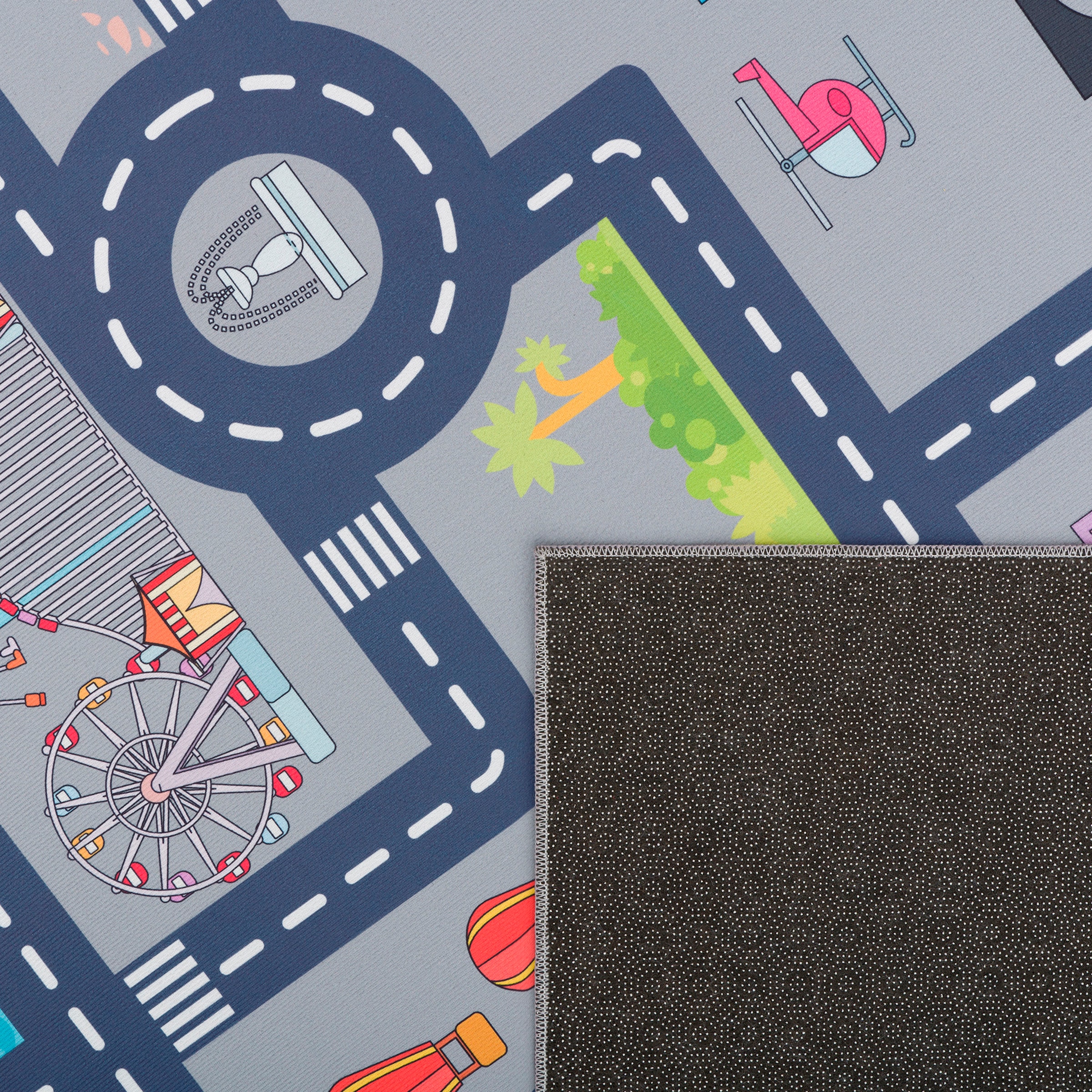 Paco Home Kinderteppich »Bino 575«, rechteckig, 4 mm Höhe, Kurzflor, Straßen-Spiel-Teppich, Kinderzimmer