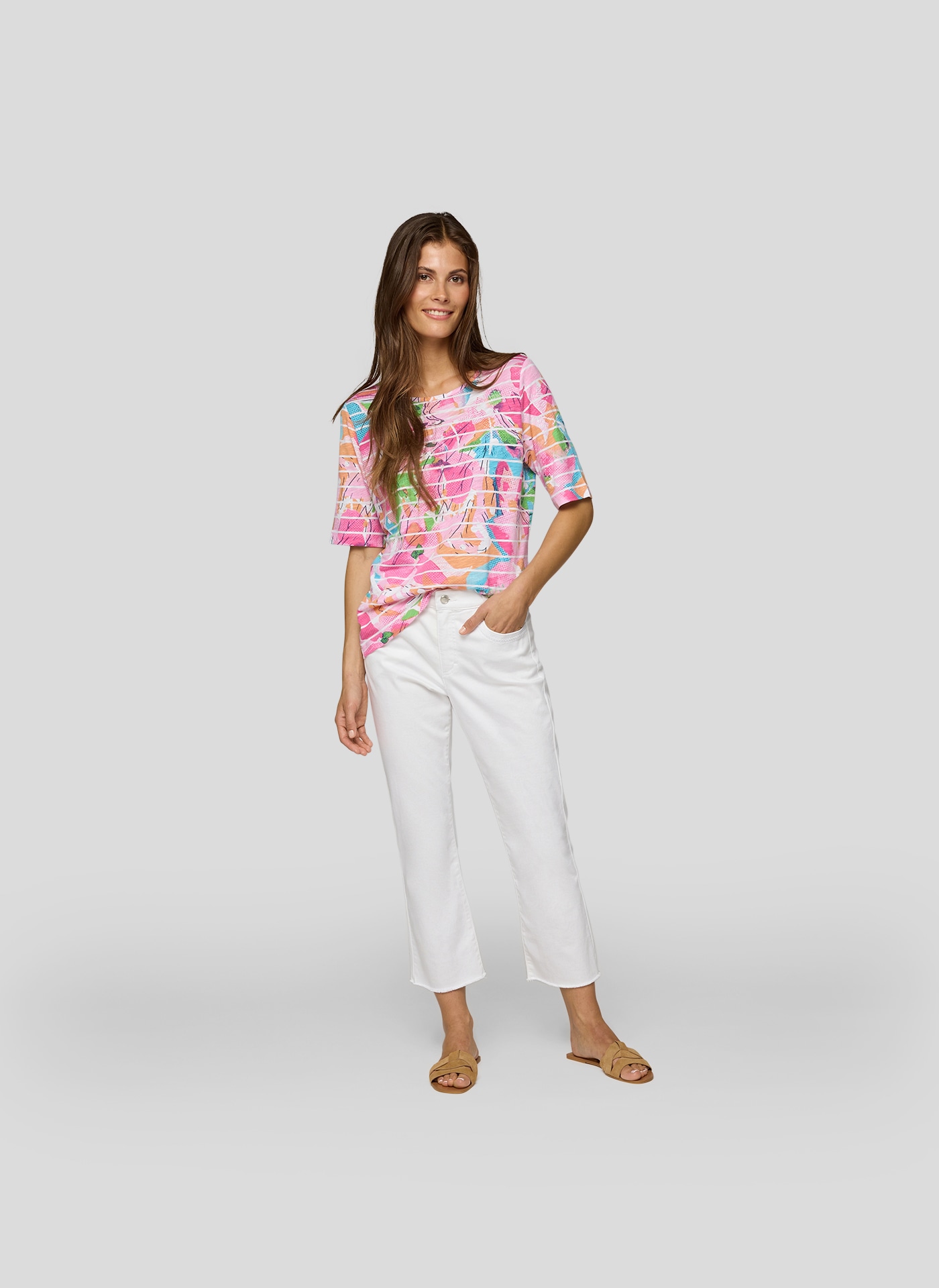 Rabe T-Shirt, mit floralem Muster