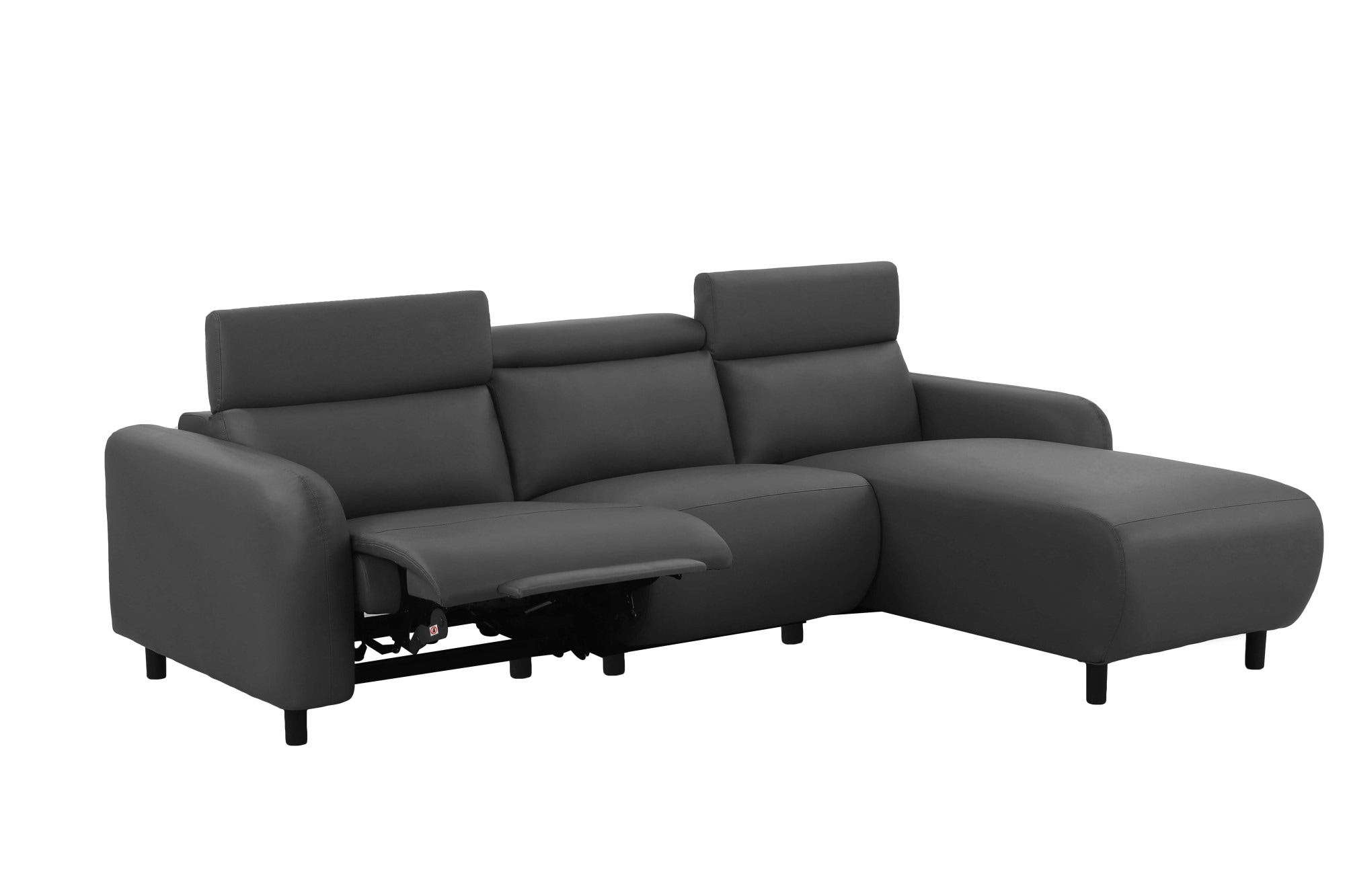 Home affaire Ecksofa »SKAANE Kunstleder, L-Form, 274 cm, manuelle u. elektrische Funktion,«, 274 cm, mit Kopfteilverstellung und man. oder elektr. Relaxfunktion