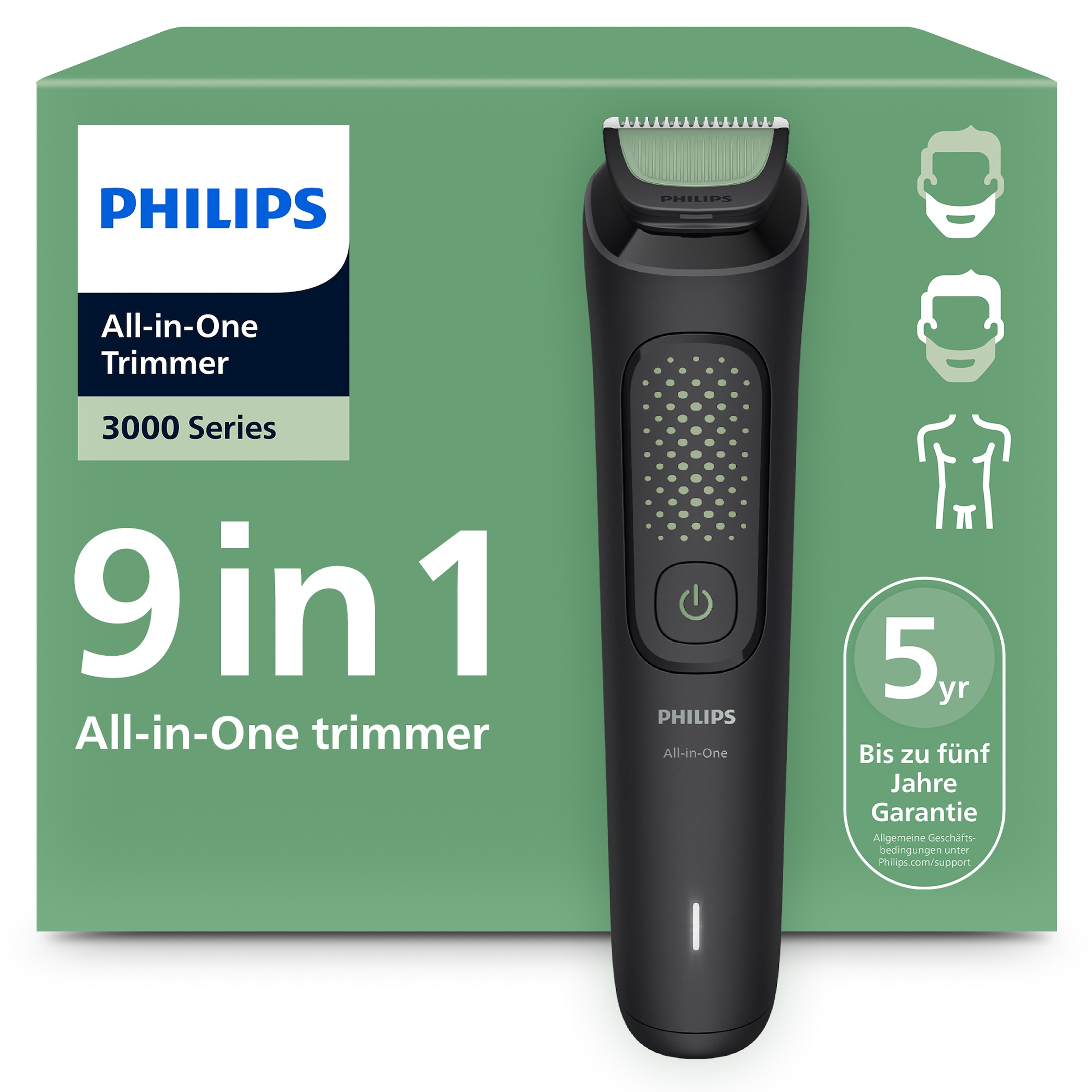 Schwarz Philips All-In-One Trimmer 3000 Series Mg3945/15 9-In-1-Trimmer - Bild 8