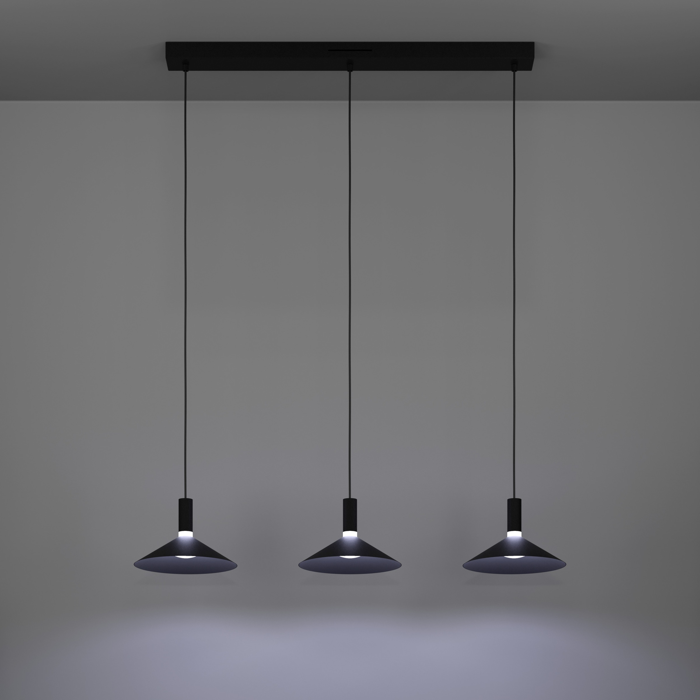 EGLO Hängeleuchte »CONOMAVILLA-Z Pendellampe - Stahl - LED - 3X7,5W - IP20« LED-Modul 1 Stk. Kaltweiß | Neutralweiß | RGB | Warmweiß Hängelampe, Deckenlampe, Wohnzimmer, Esszimmer, L92 x B22 x H120 cm