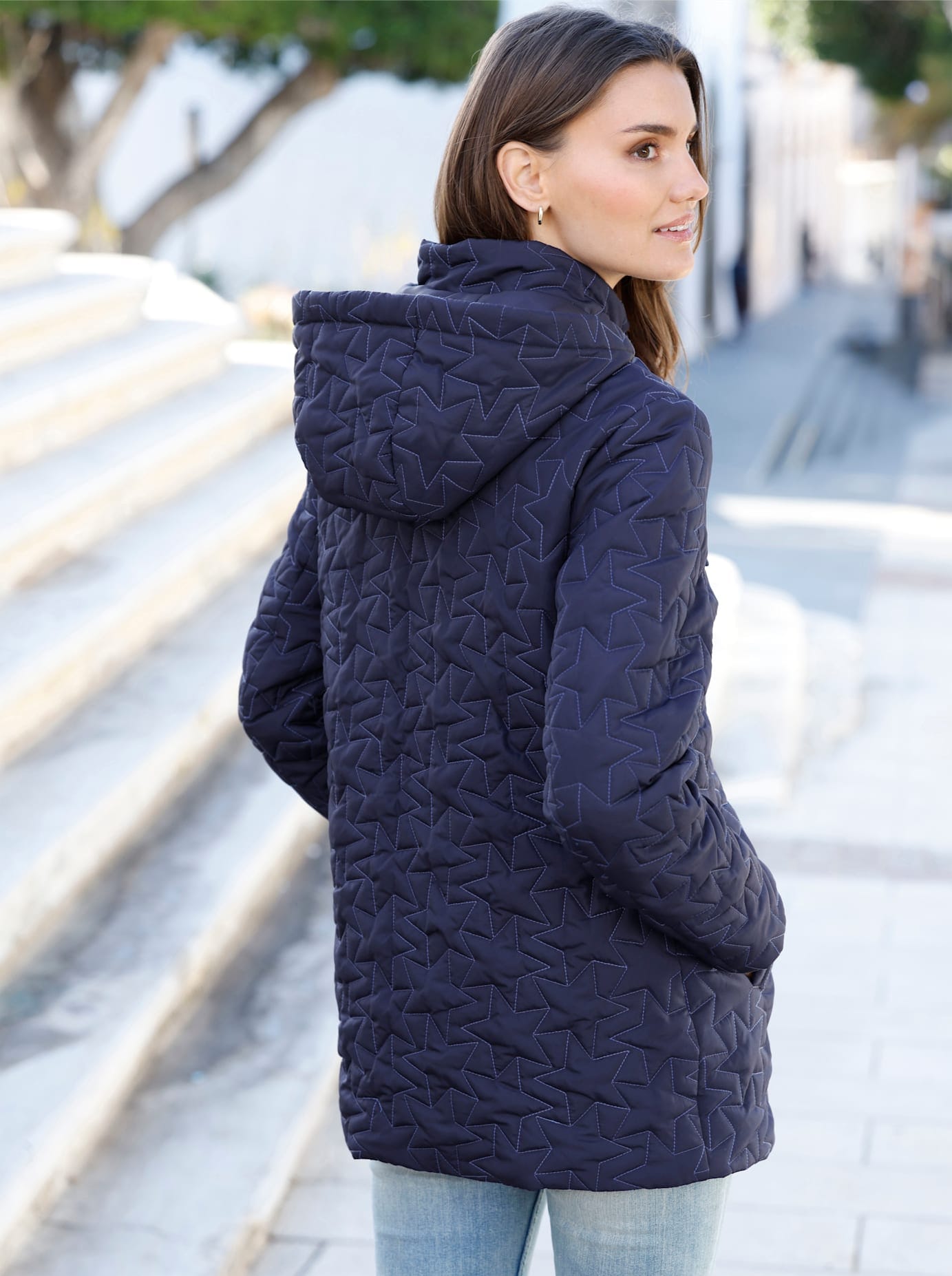 Classic Basics Steppjacke mit Kapuze