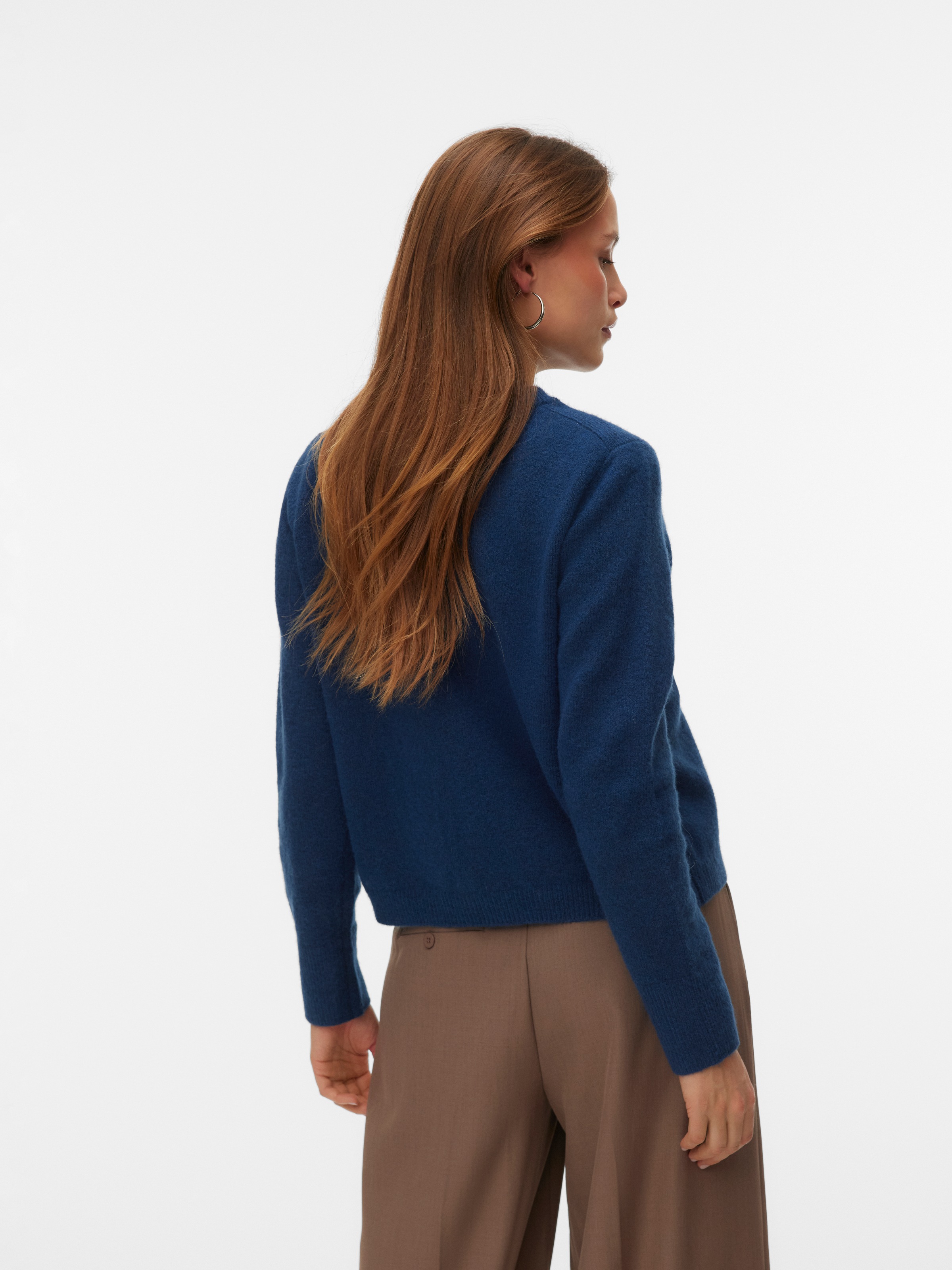 Vero Moda Strickjacke "VMFIONA LS SHORT BUTTON CARDIGAN GA BOO" mit Wolle u günstig online kaufen