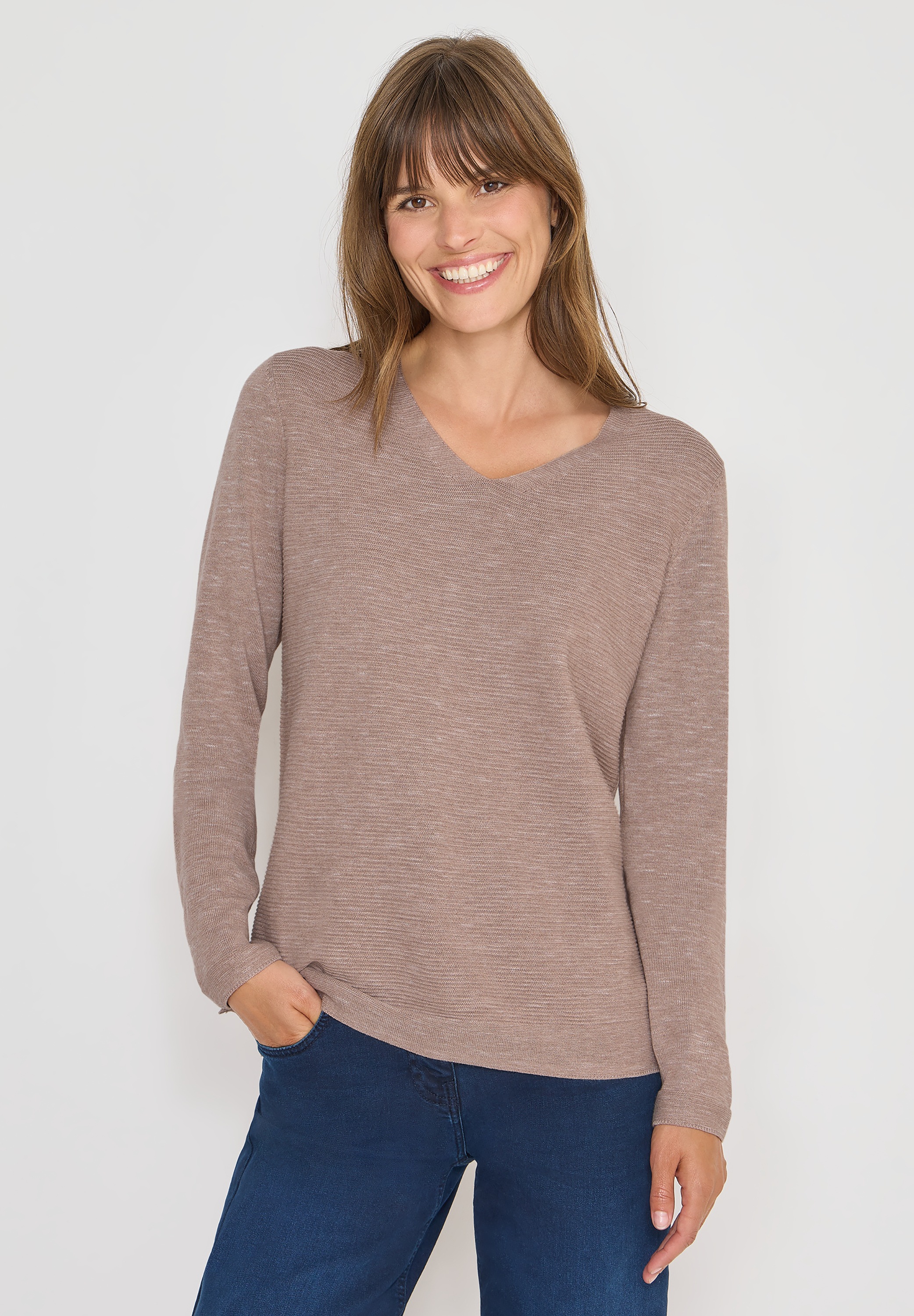 Cecil Strickpullover im Melange Look