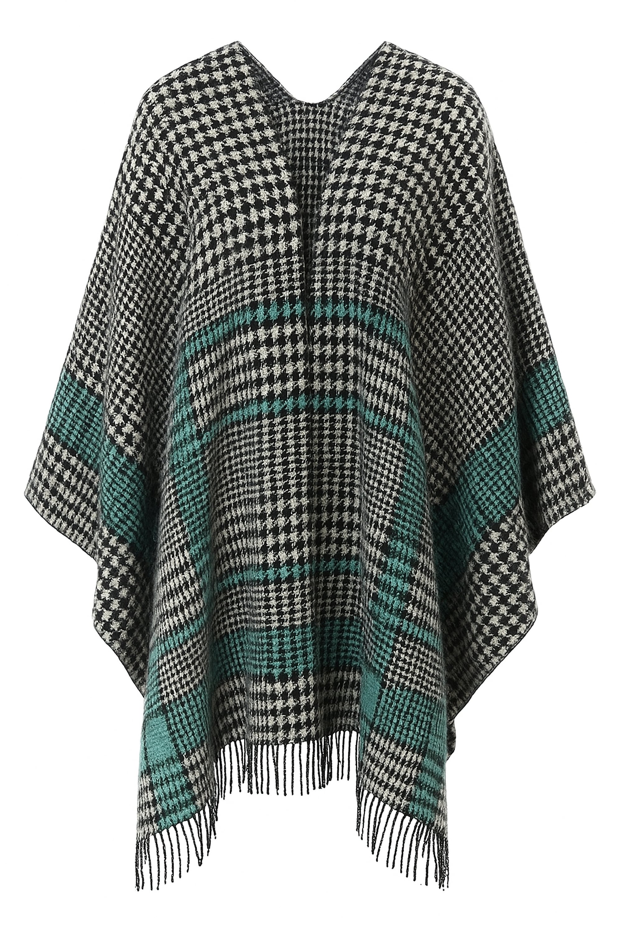 COLLEZIONE ALESSANDRO XXL-Schal "Hahnentritt", 1 Stk. schwarz-weiß mit brau günstig online kaufen